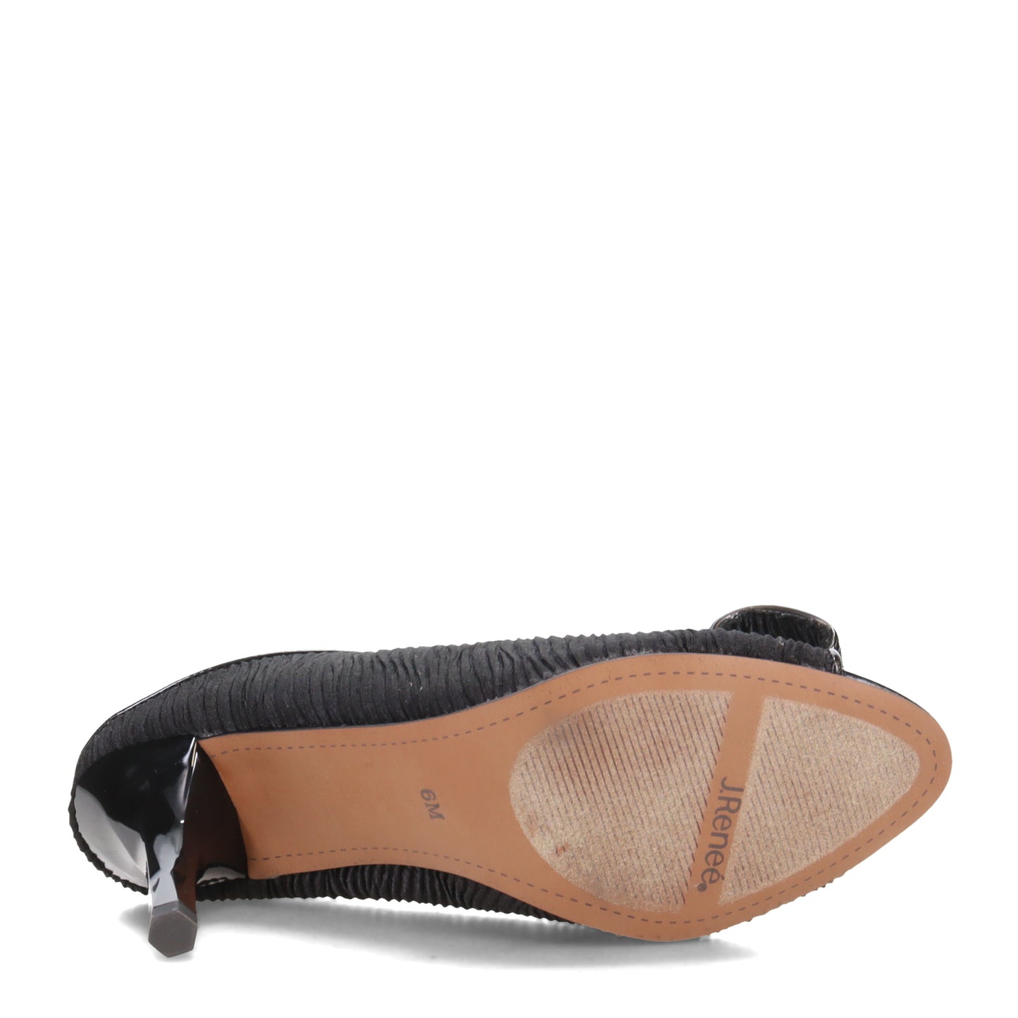 Peltz Shoes Women's J Renee Kavalya Sandal Black Satin KAVALY-SABLK