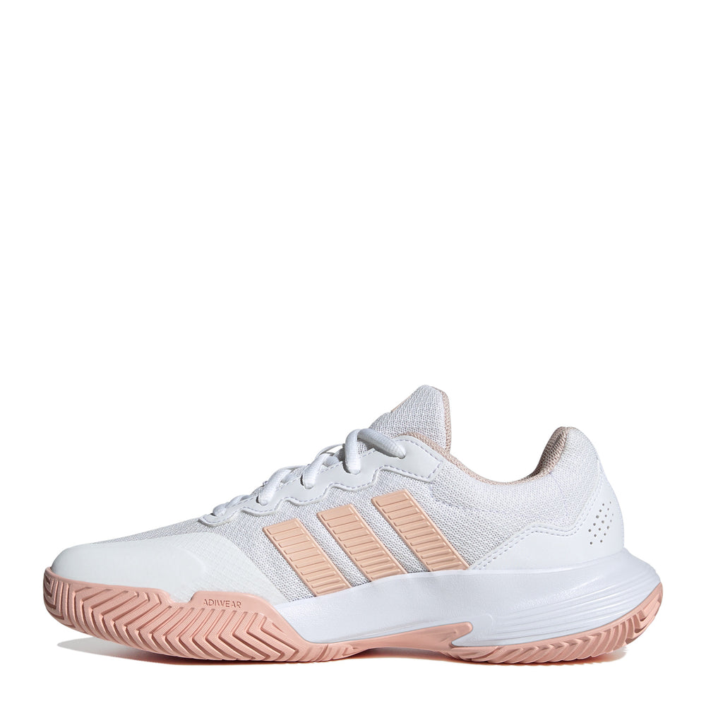 Women's Gamecourt 2 Tennis Shoes, White/Pink, 9 M