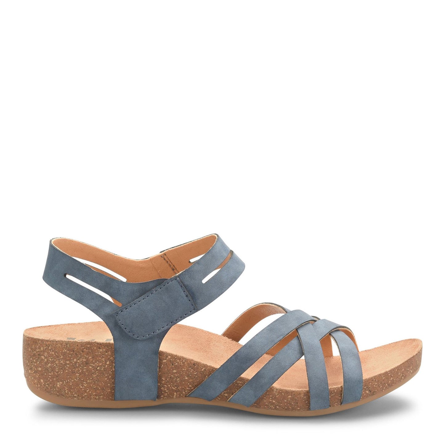 Peltz Shoes Women's KORKS Primrose Sandal Blue KR0001504