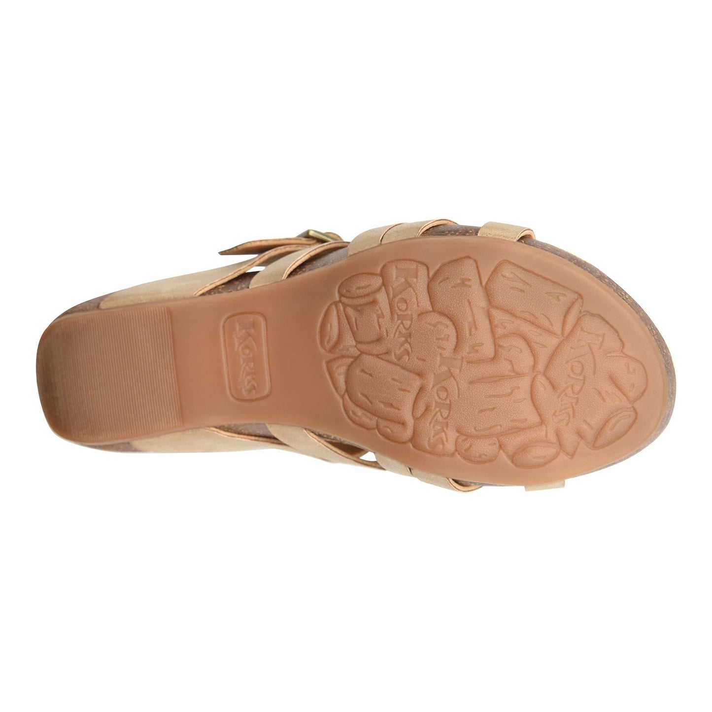 Peltz Shoes Women's KORKS Aster Sandal Gold KR0006710