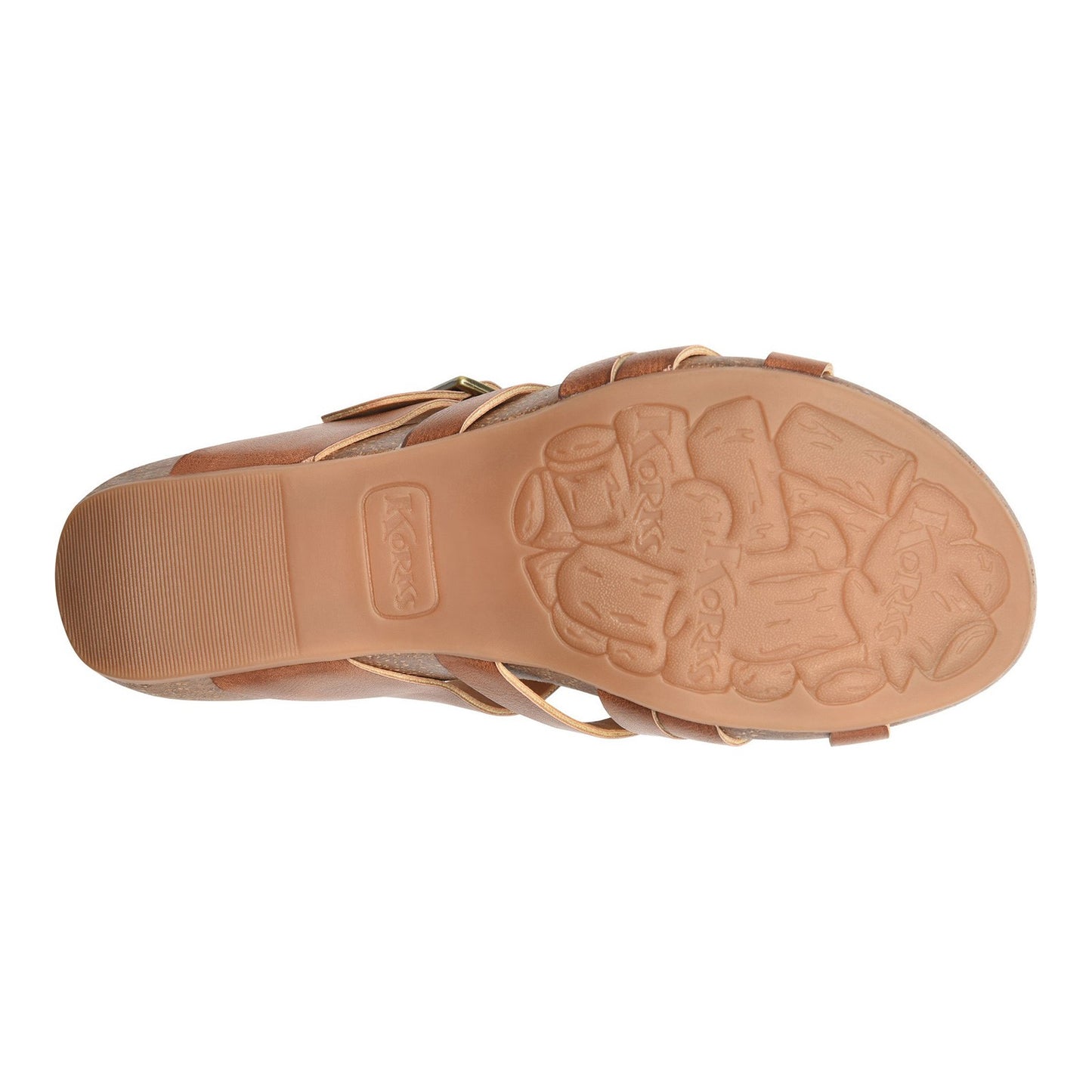 Peltz Shoes Women's KORKS Aster Sandal Tan KR0006725