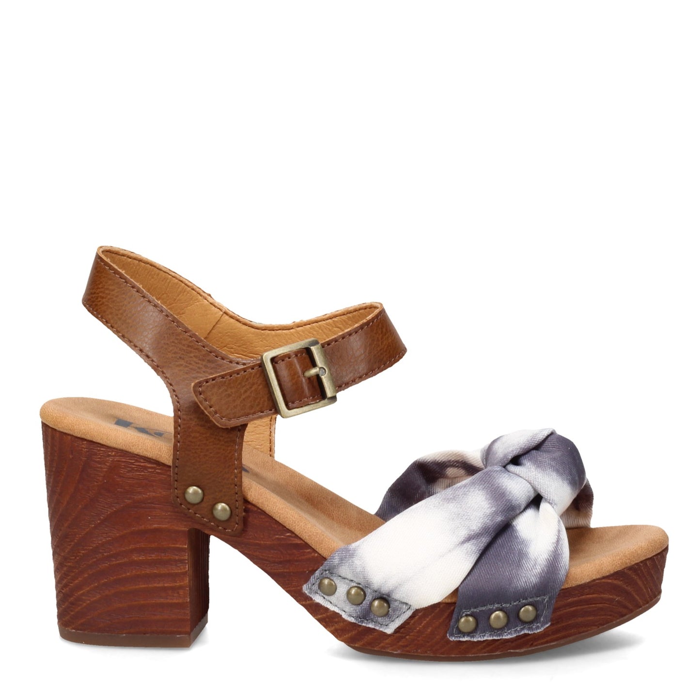 Peltz Shoes Women's KORKS Natalia Sandal Tan Blue KR0010516