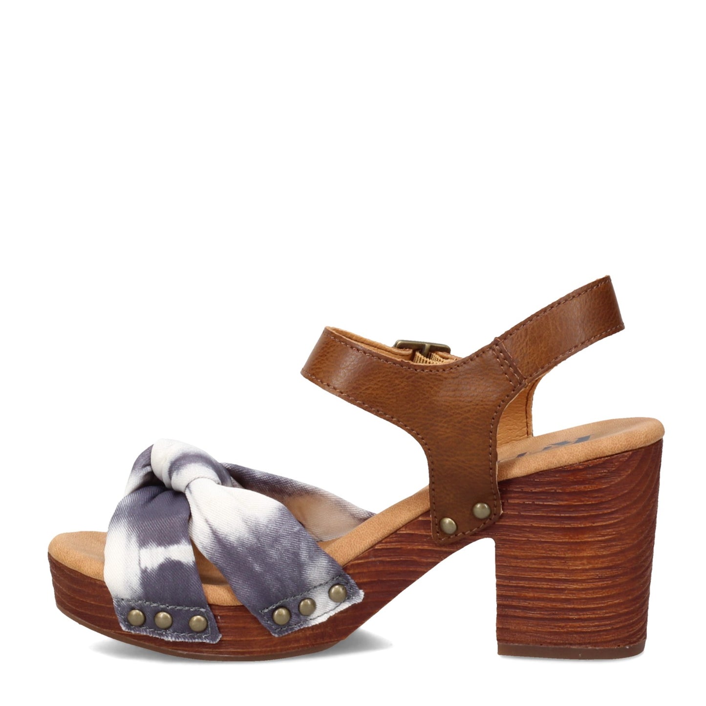 Peltz Shoes Women's KORKS Natalia Sandal Tan Blue KR0010516