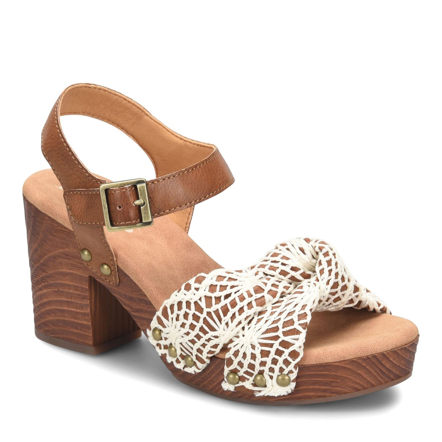 Peltz Shoes Women's KORKS Natalia Sandal Tan Natural KR0010537