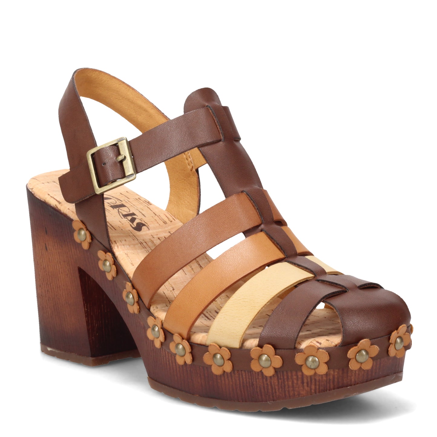 Peltz Shoes Women's KORKS Willow Sandal Brown KR0010783