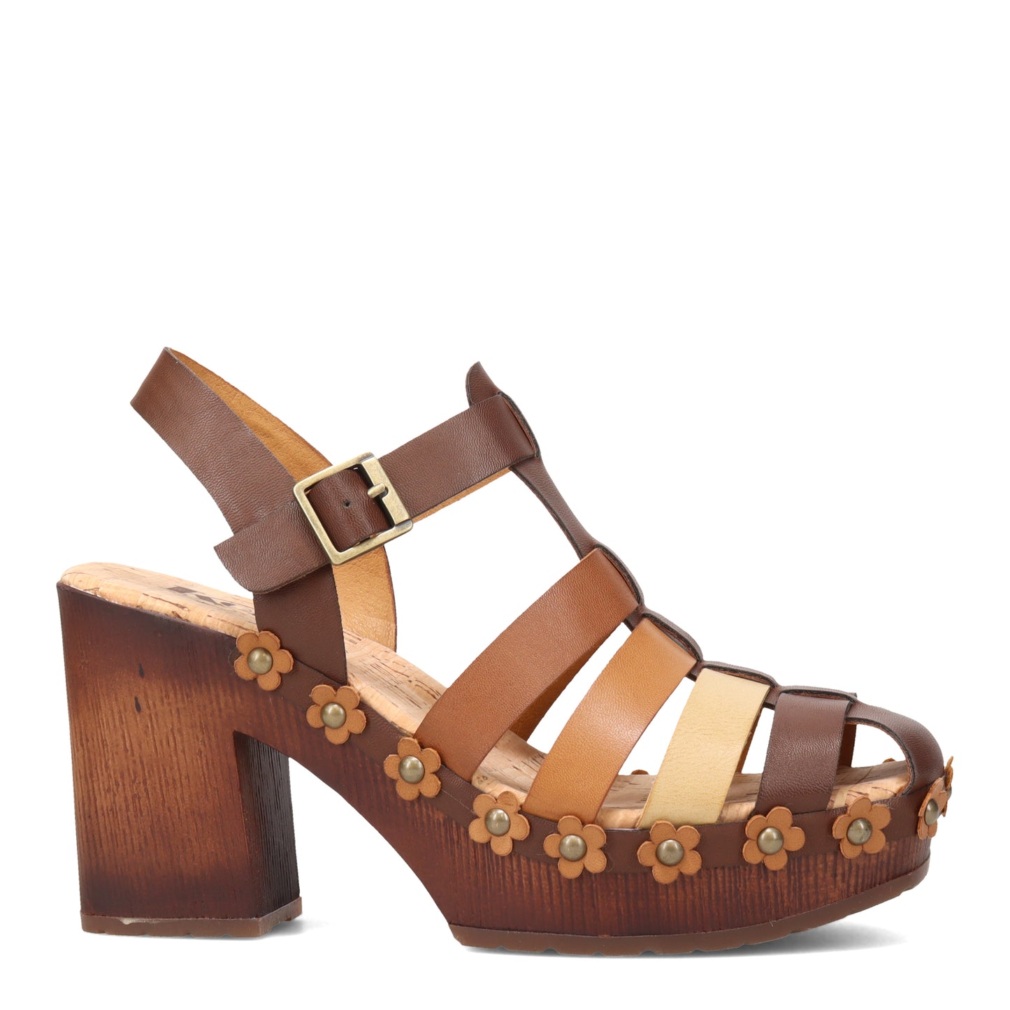Peltz Shoes Women's KORKS Willow Sandal Brown KR0010783