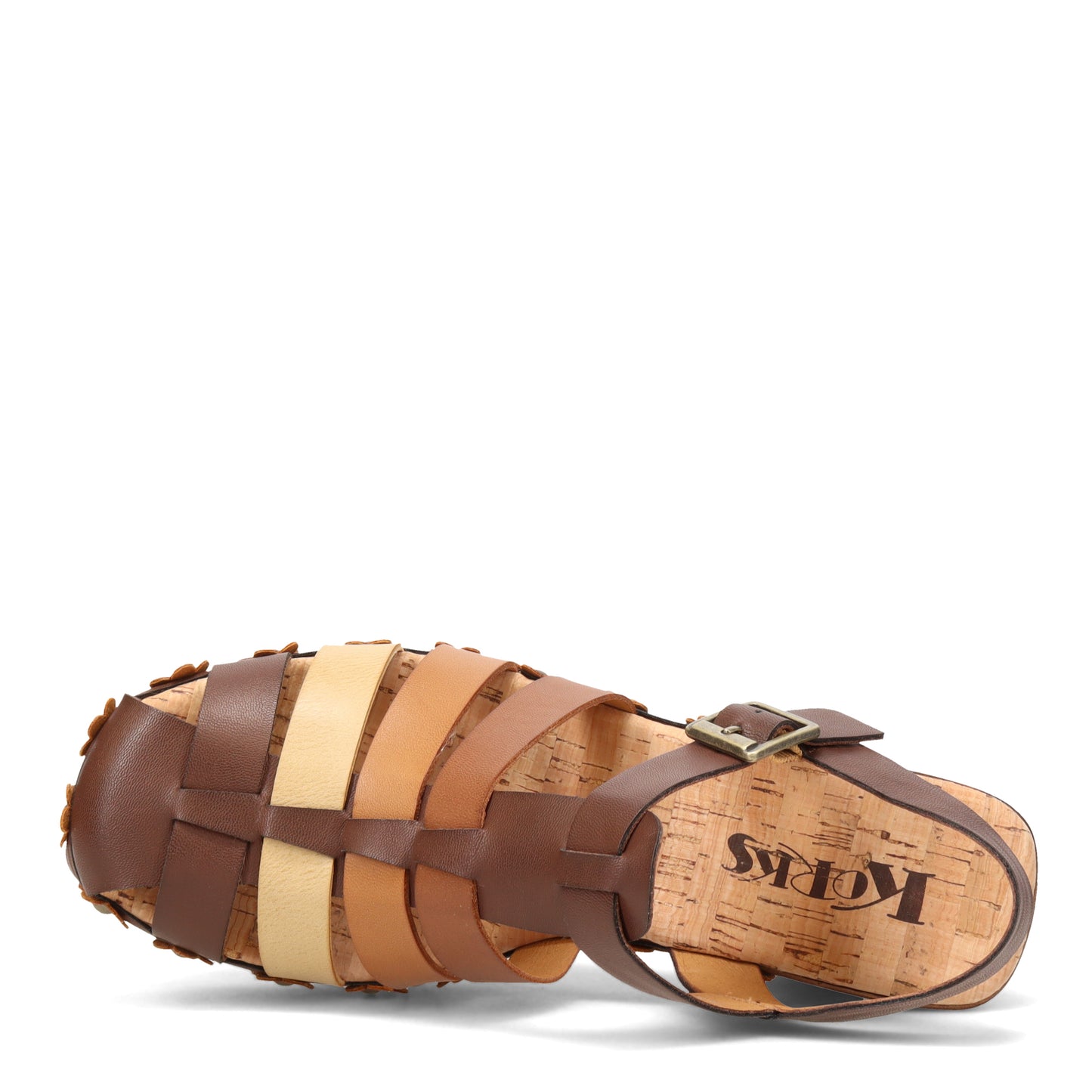 Peltz Shoes Women's KORKS Willow Sandal Brown KR0010783