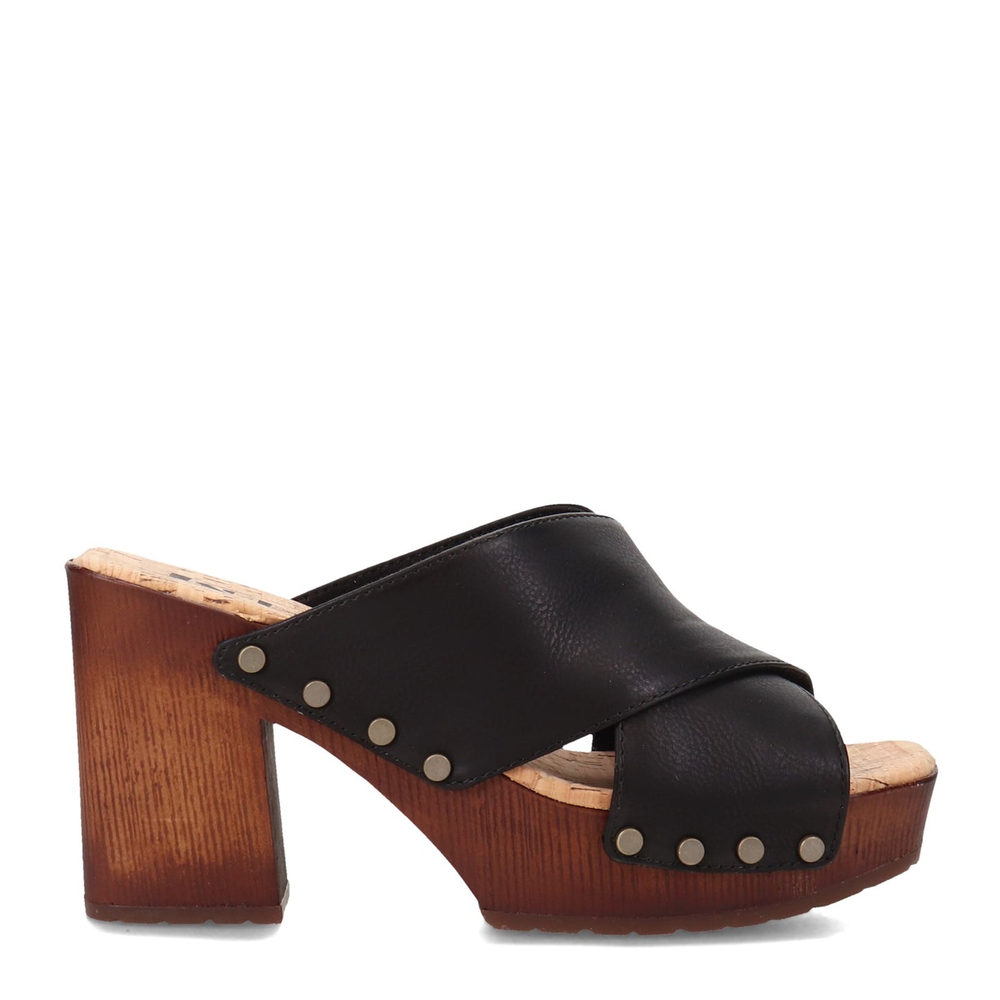 Peltz Shoes Women's KORKS Lynda Sandal Black KR0010909
