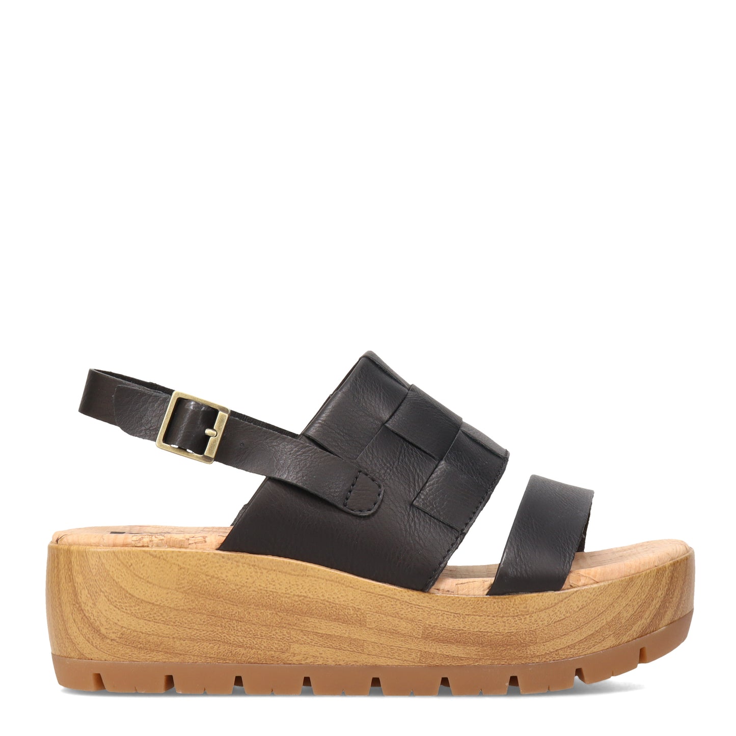 Peltz Shoes Women's KORKS Fraya Sandal Black KR0011109