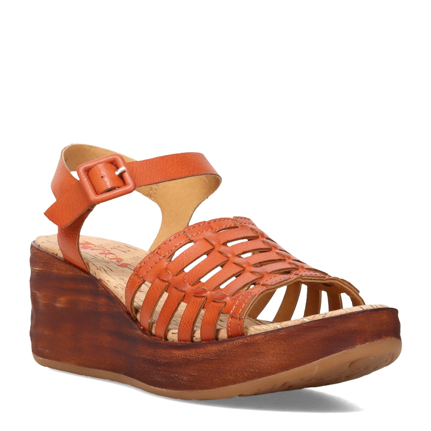 Peltz Shoes Women's KORKS Marley Sandal Orange KR0011408