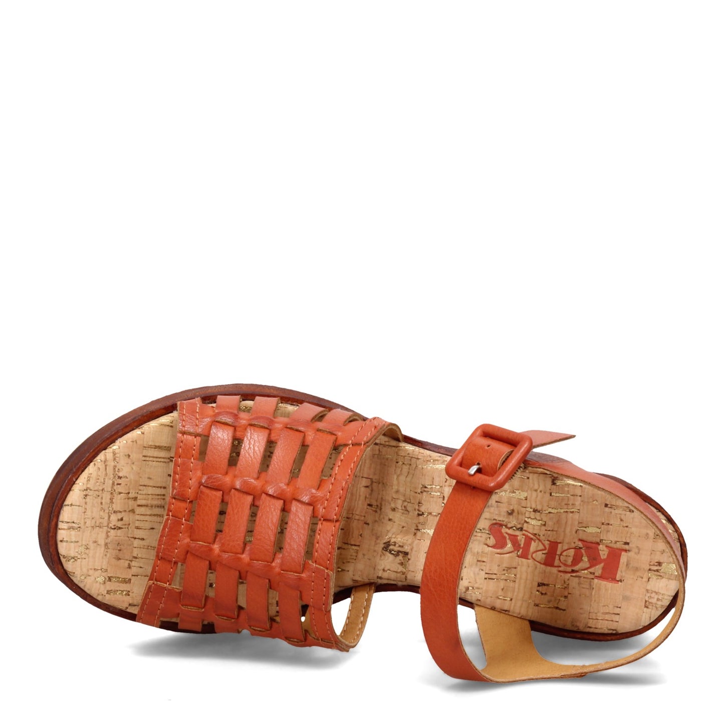 Peltz Shoes Women's KORKS Marley Sandal Orange KR0011408