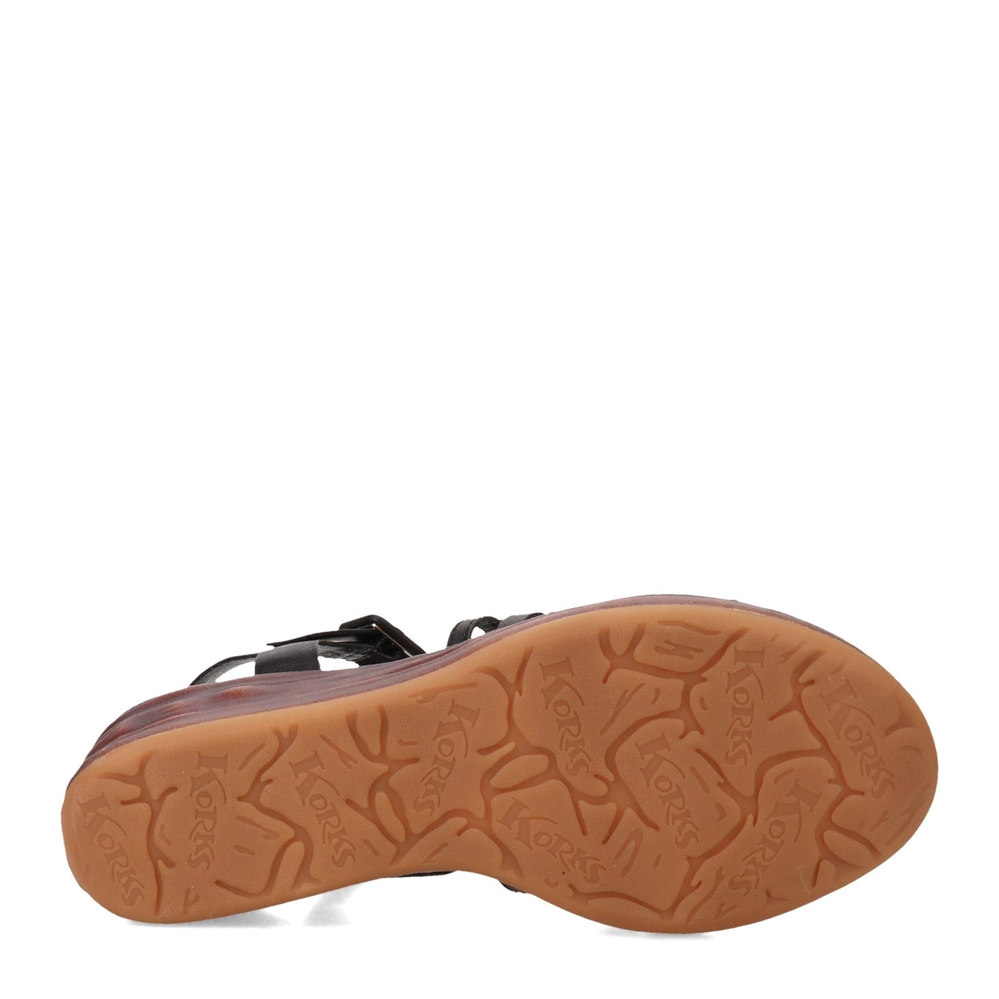 Peltz Shoes Women's KORKS Marley Sandal Black KR0011409