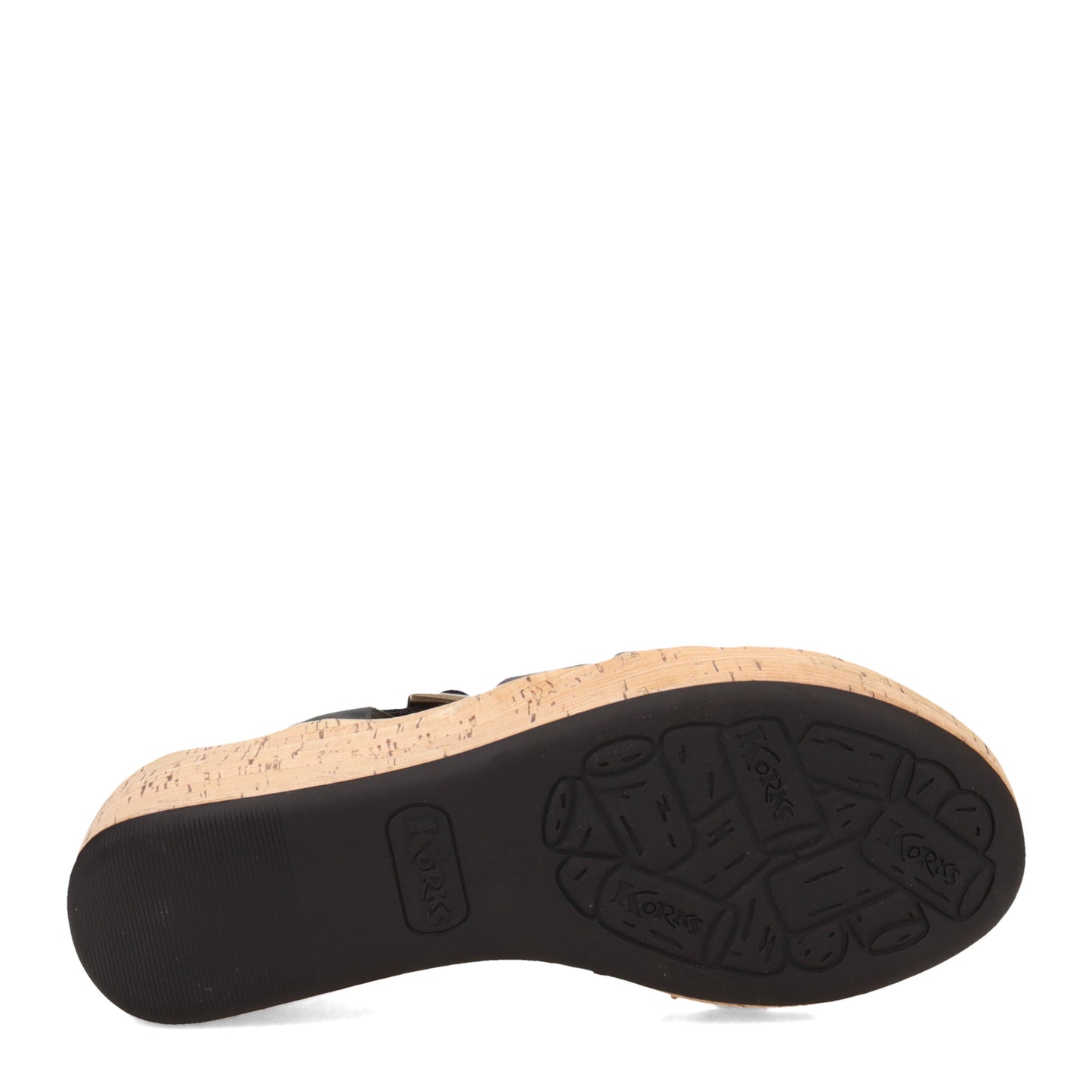 Peltz Shoes Women's KORKS Nova Sandal Black KR0013109