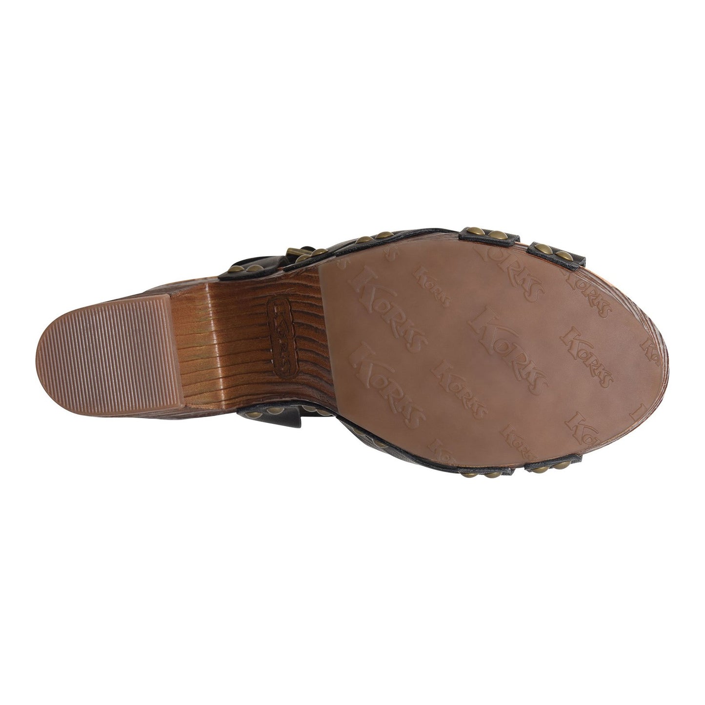 Peltz Shoes Women's KORKS Naomi Sandal Black KR0013609