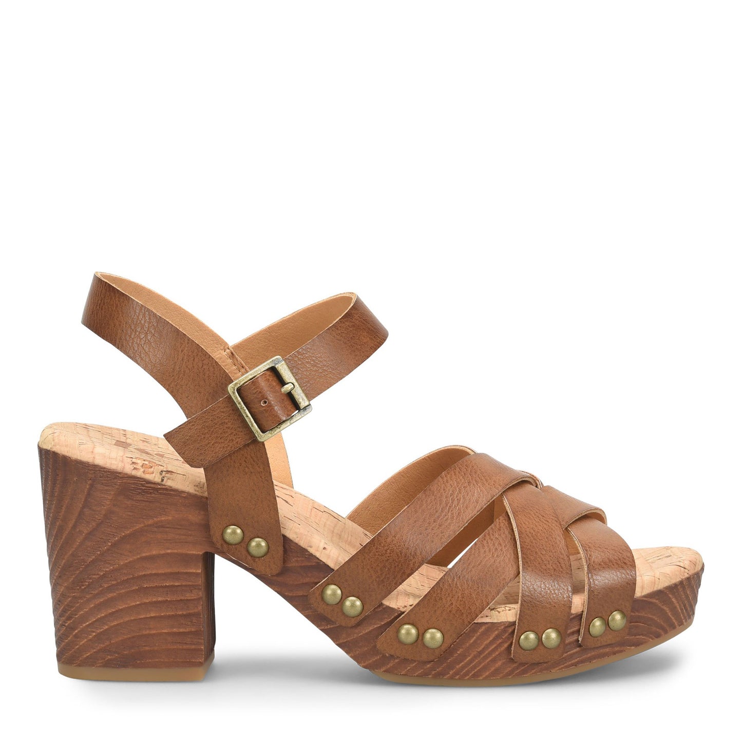 Peltz Shoes Women's KORKS Naomi Sandal Tan KR0013616