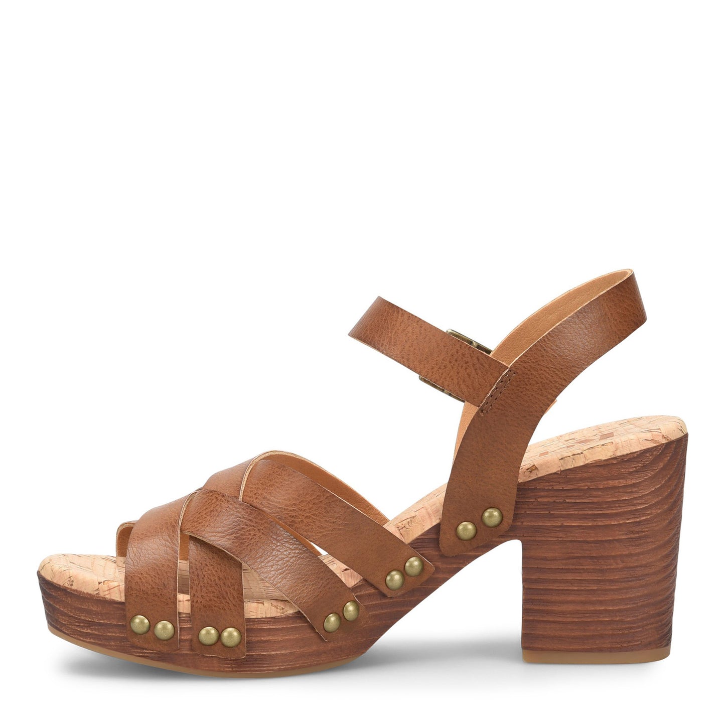 Peltz Shoes Women's KORKS Naomi Sandal Tan KR0013616