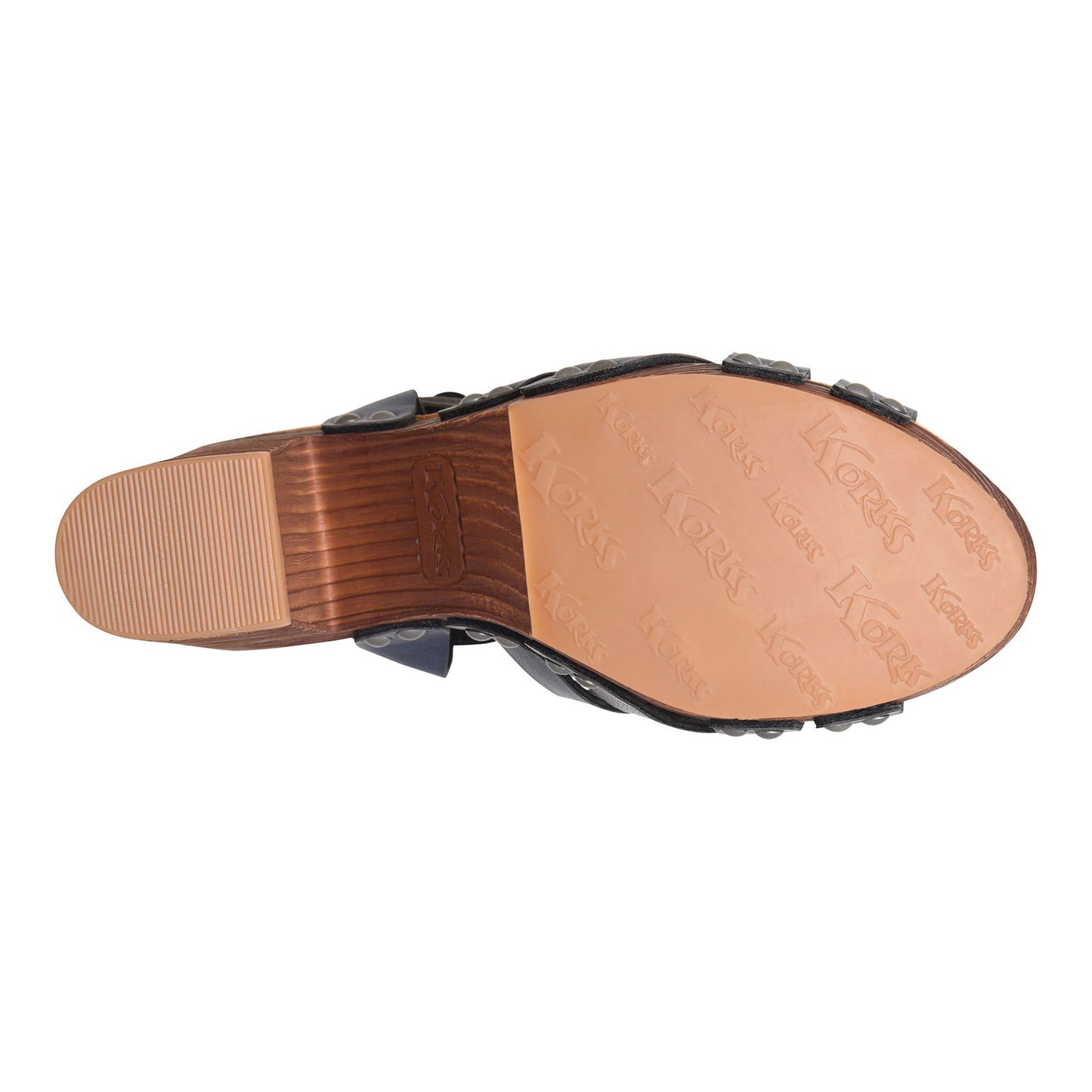 Peltz Shoes Women's KORKS Naomi Sandal Navy KR0013634