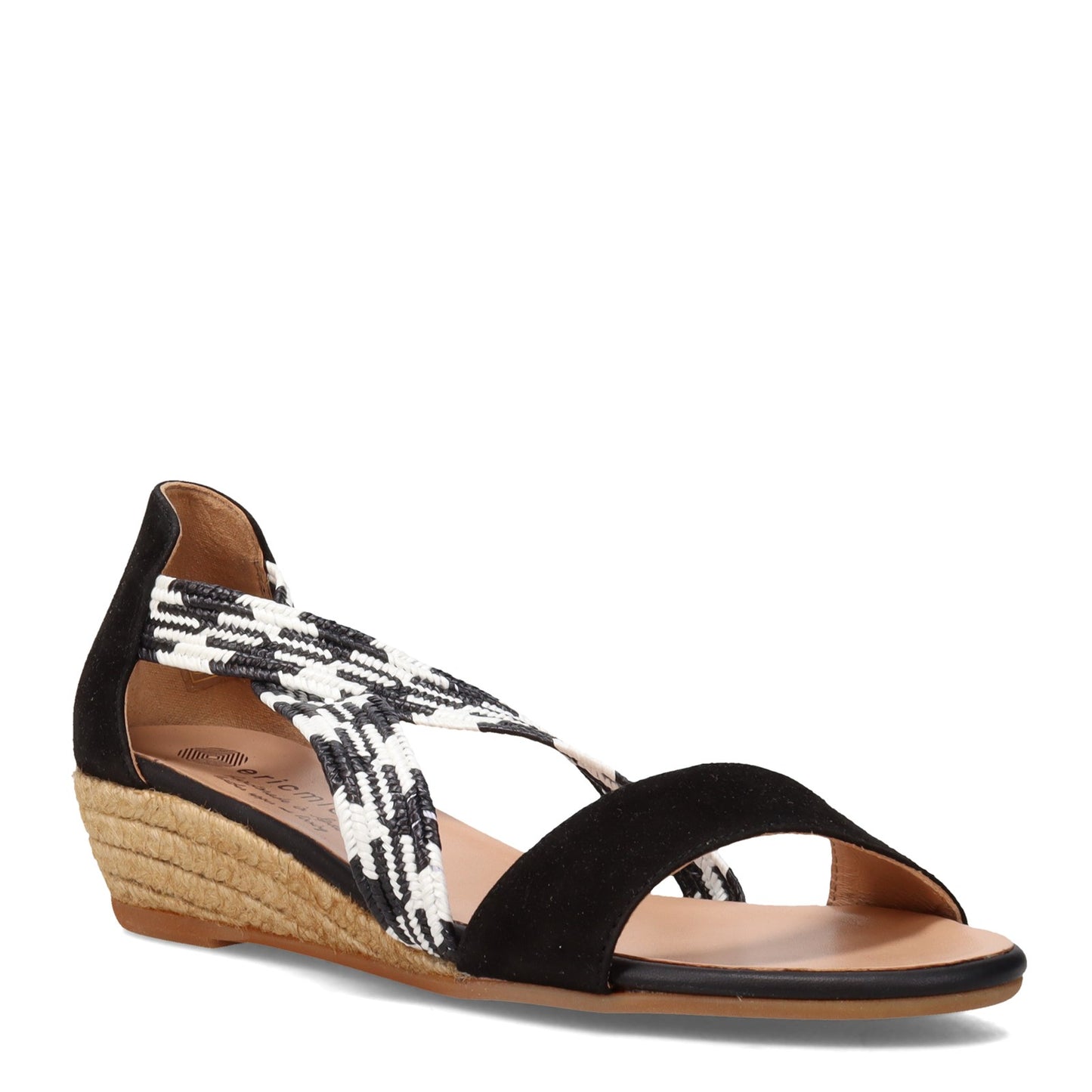 Peltz Shoes Women's Eric Michael Lyanne Sandal BLACK MIX LYANNE-BLACK CO