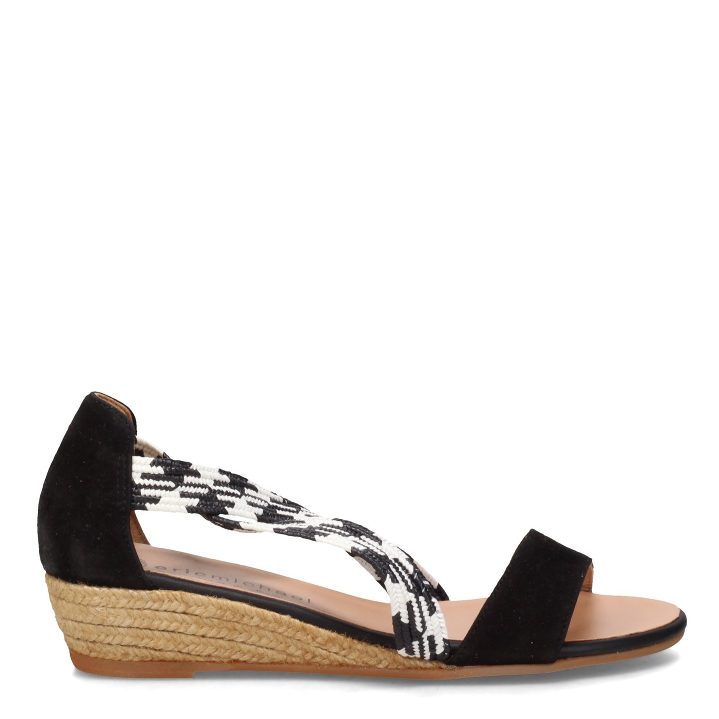 Peltz Shoes Women's Eric Michael Lyanne Sandal BLACK MIX LYANNE-BLACK CO