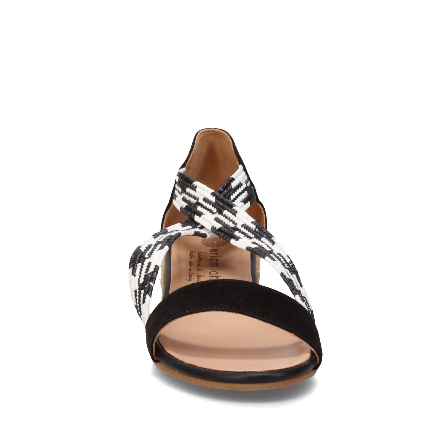Peltz Shoes Women's Eric Michael Lyanne Sandal BLACK MIX LYANNE-BLACK CO