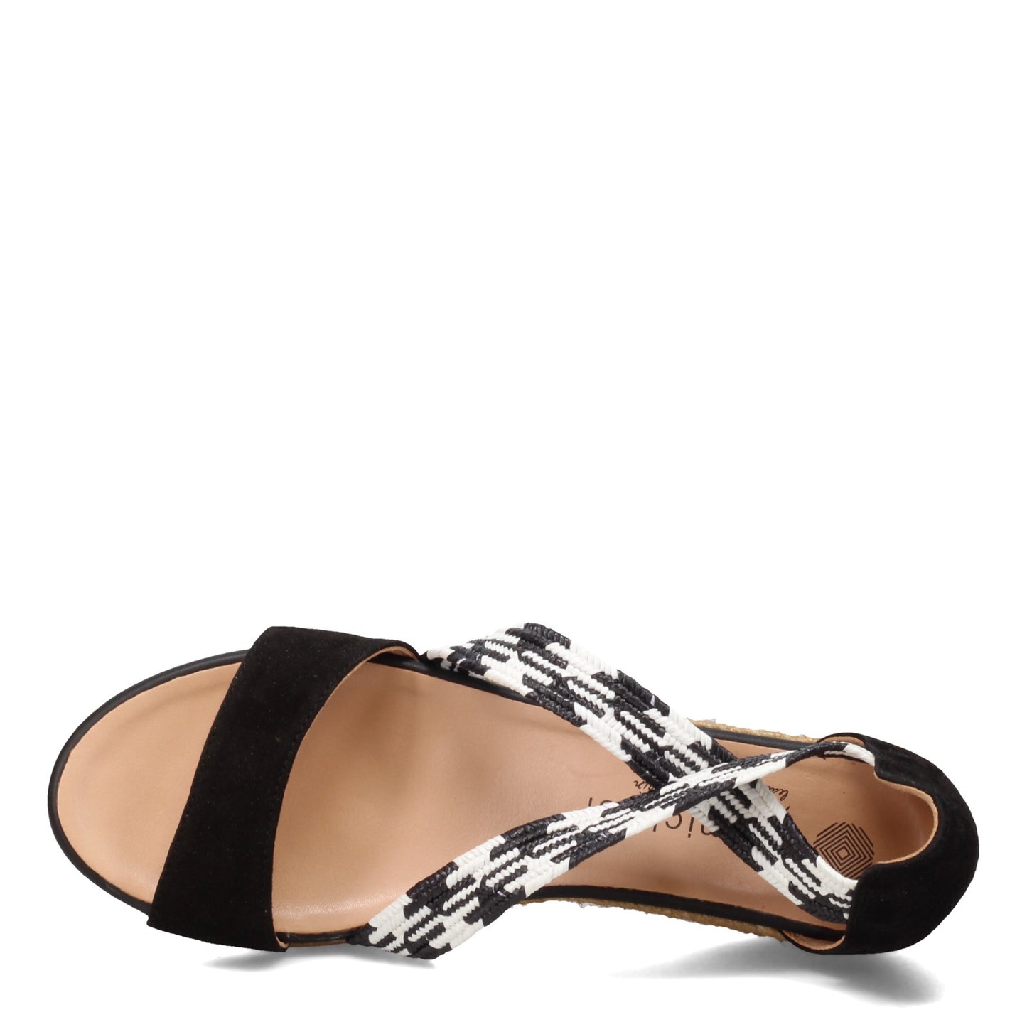 Peltz Shoes Women's Eric Michael Lyanne Sandal BLACK MIX LYANNE-BLACK CO
