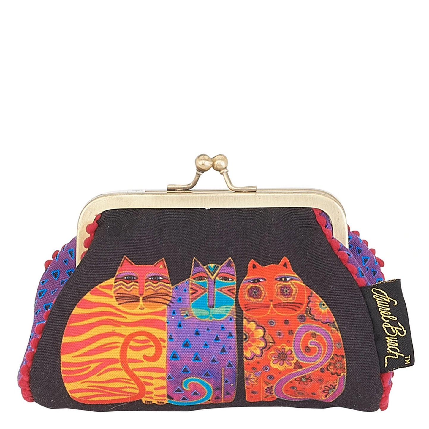 Peltz Shoes Women's Laurel Burch Feline Friends Coin Purse Blue LB5902E
