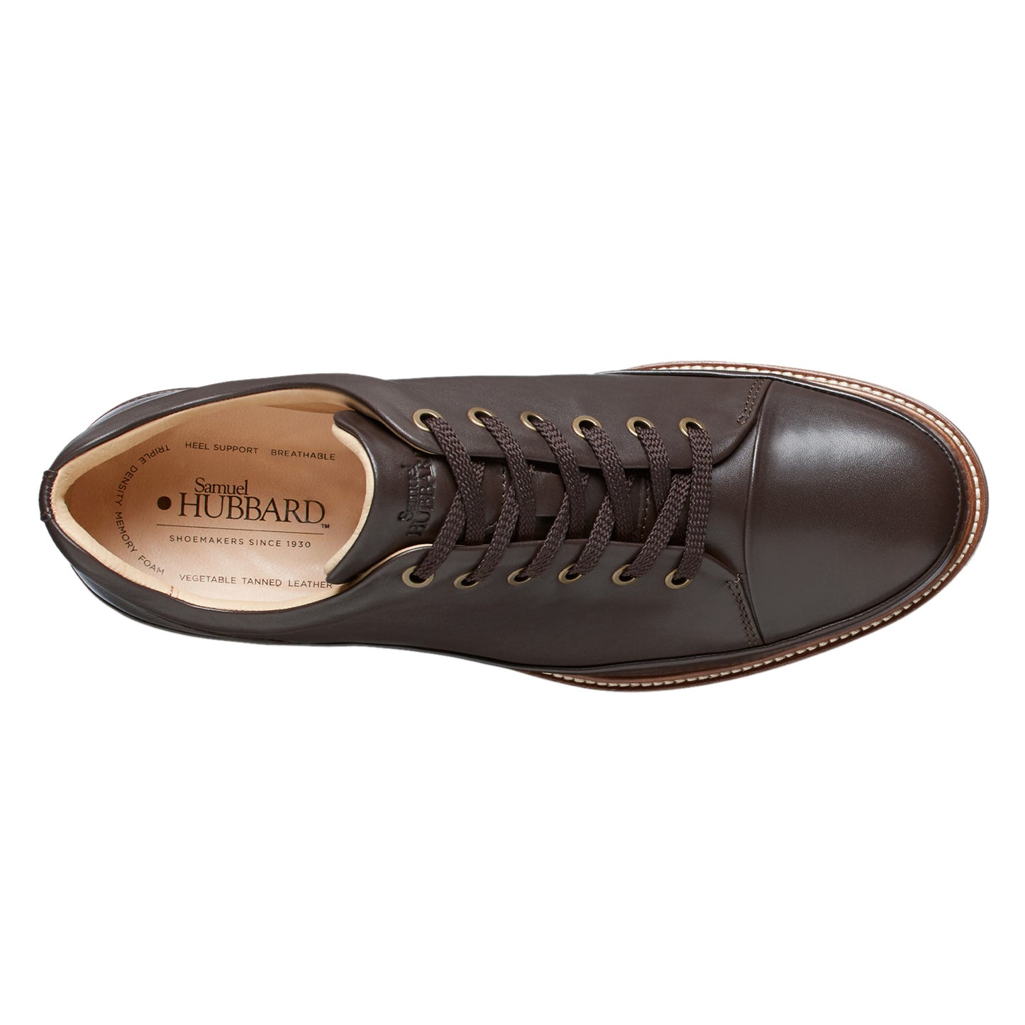 Peltz Shoes Men's Samuel Hubbard Hubbard DressFast Oxford DARK BROWN M1310-061