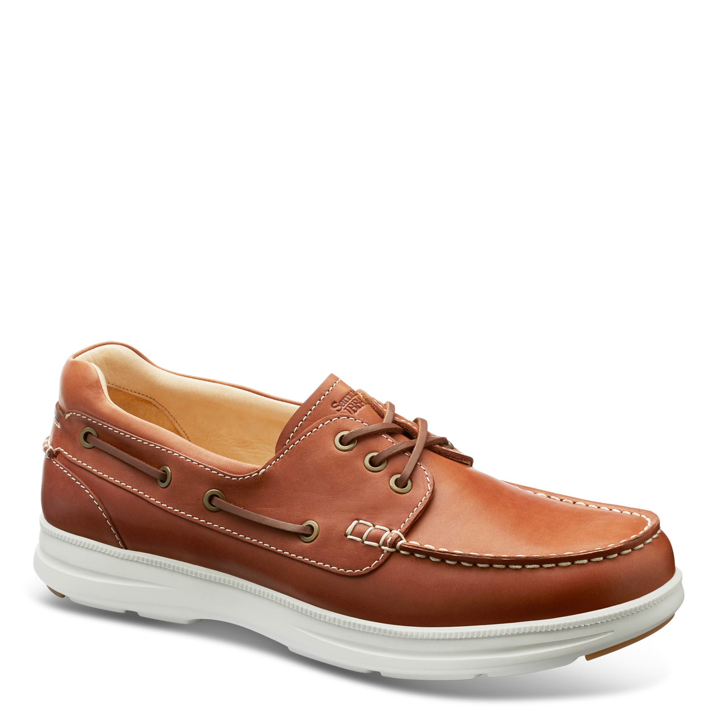 Peltz Shoes Men's Samuel Hubbard New Endeavor Boat Shoe TAN M1500-105