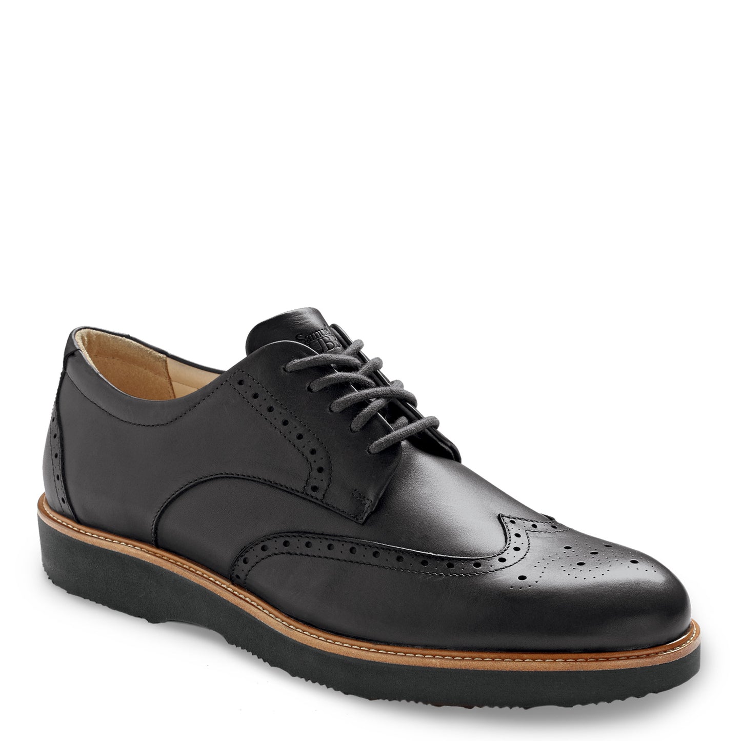 Peltz Shoes Men's Samuel Hubbard Tipping Point Oxford BLACK M2130-048