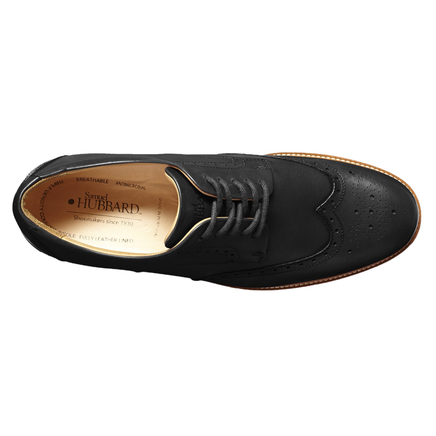 Peltz Shoes Men's Samuel Hubbard Tipping Point Oxford BLACK M2130-048