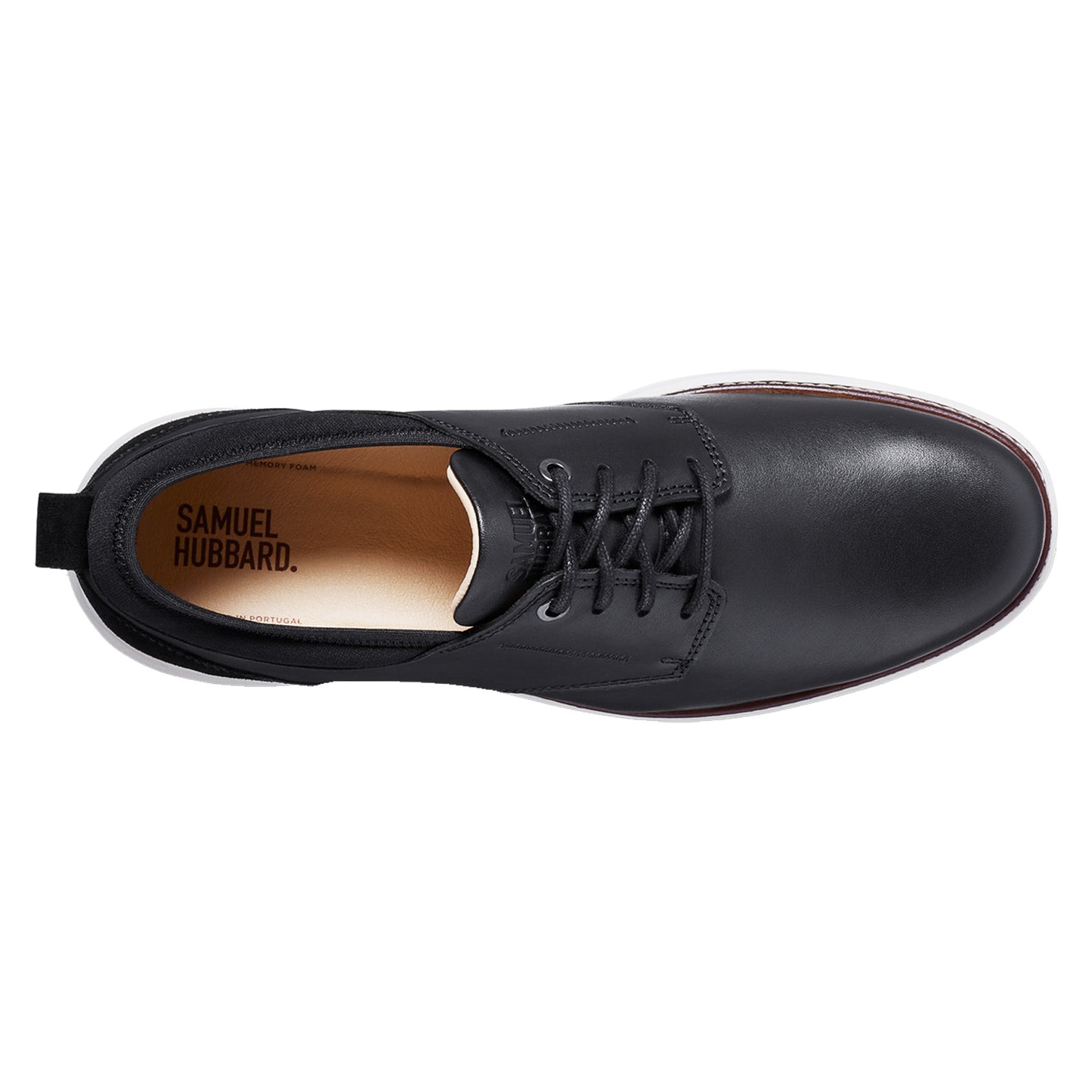 Peltz Shoes Men's Samuel Hubbard Rafael Lace-Up Black Leather M2165-048