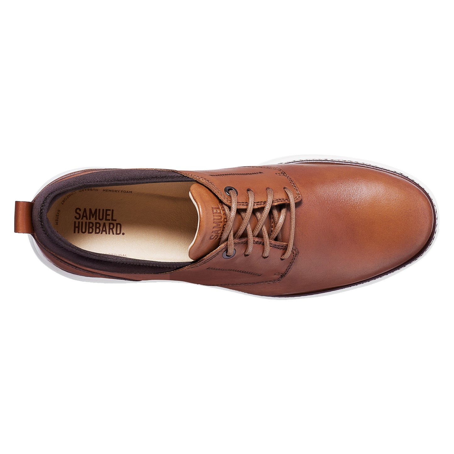 Peltz Shoes Men's Samuel Hubbard Rafael Lace-Up Tan Leather M2165-083