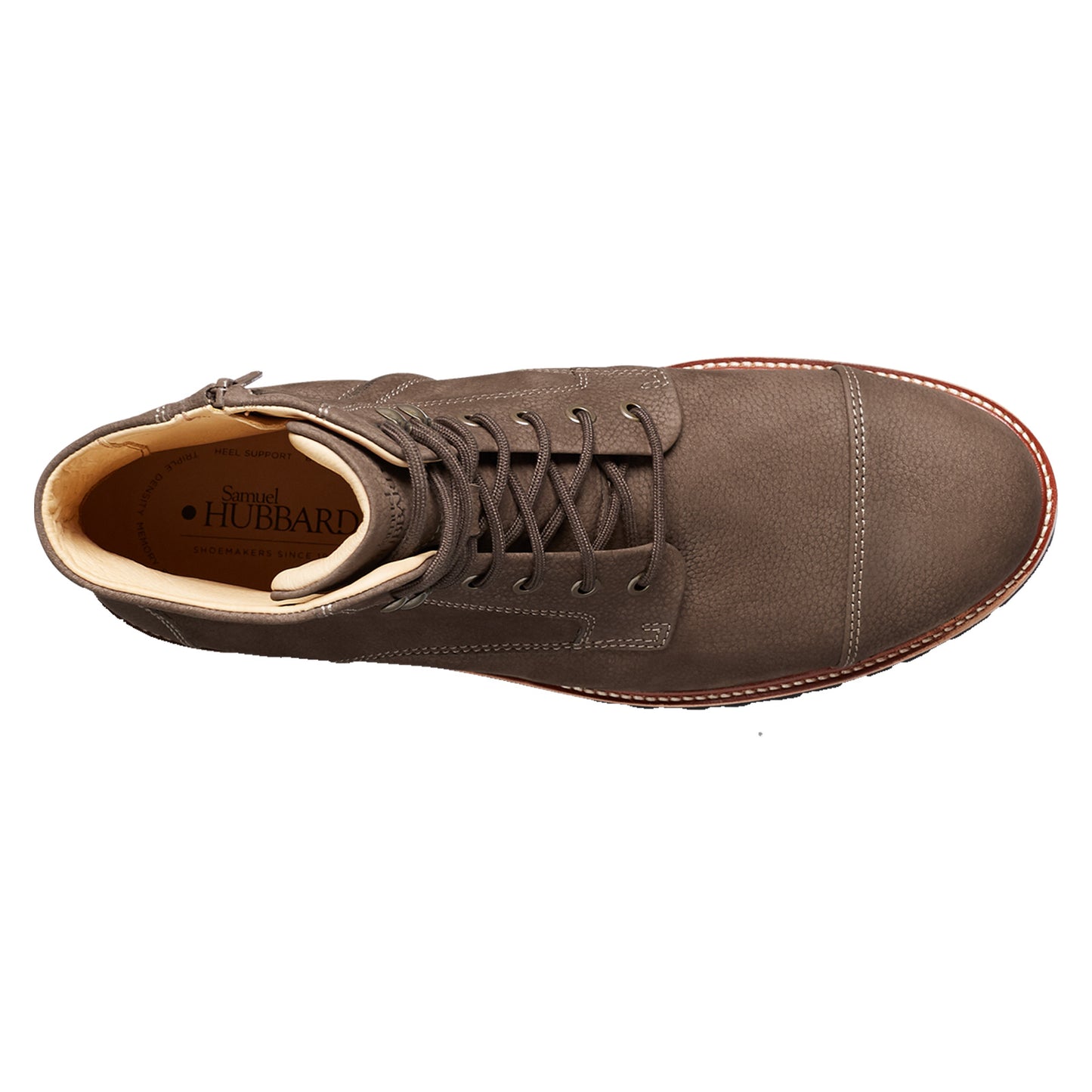 Peltz Shoes Men's Samuel Hubbard Uptown Maverick Boot Pebble Brown Nubuck M2176-031