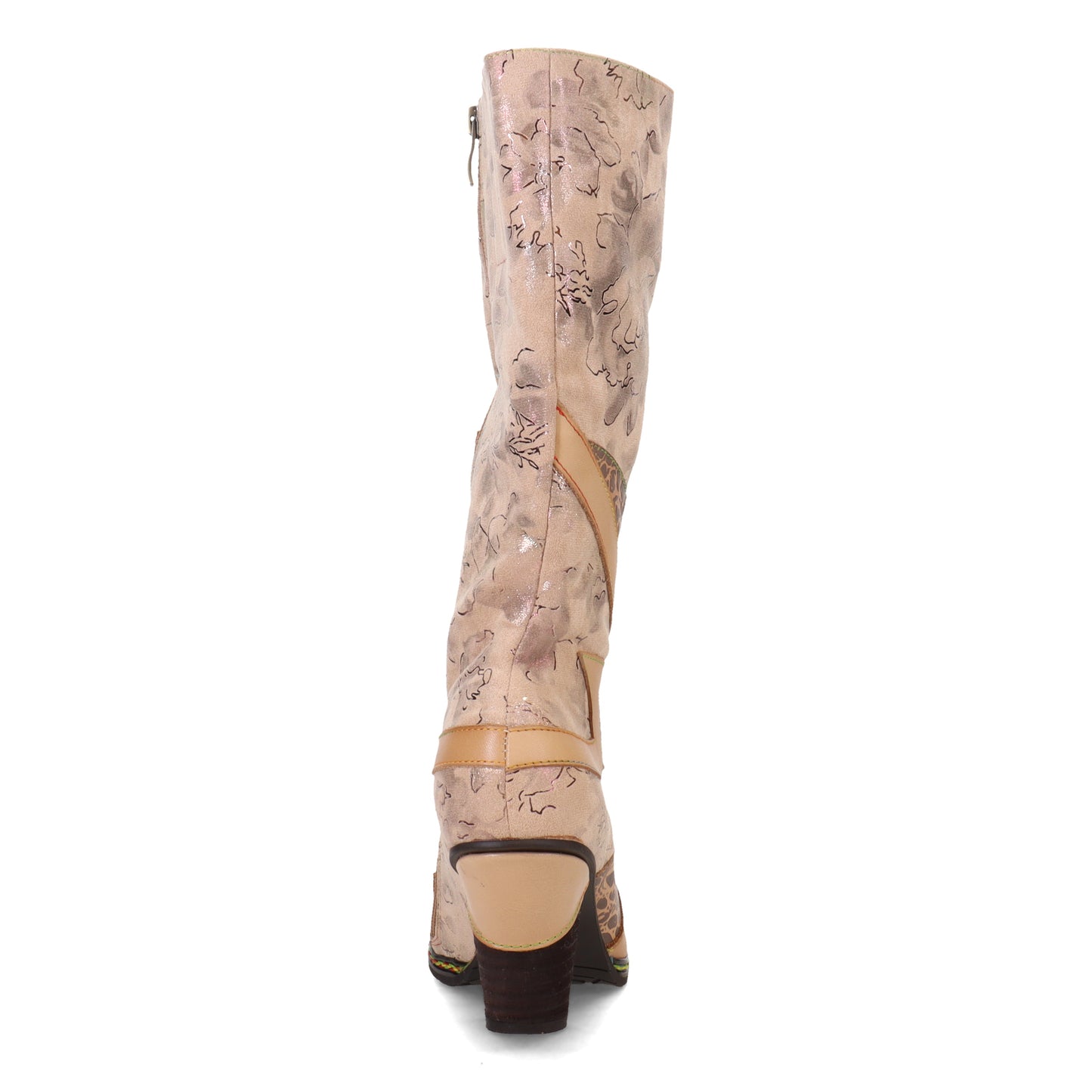 Peltz Shoes Women's L'Artiste by Spring Step Malagie Boot Beige Multi MALAGIECROCO-BG
