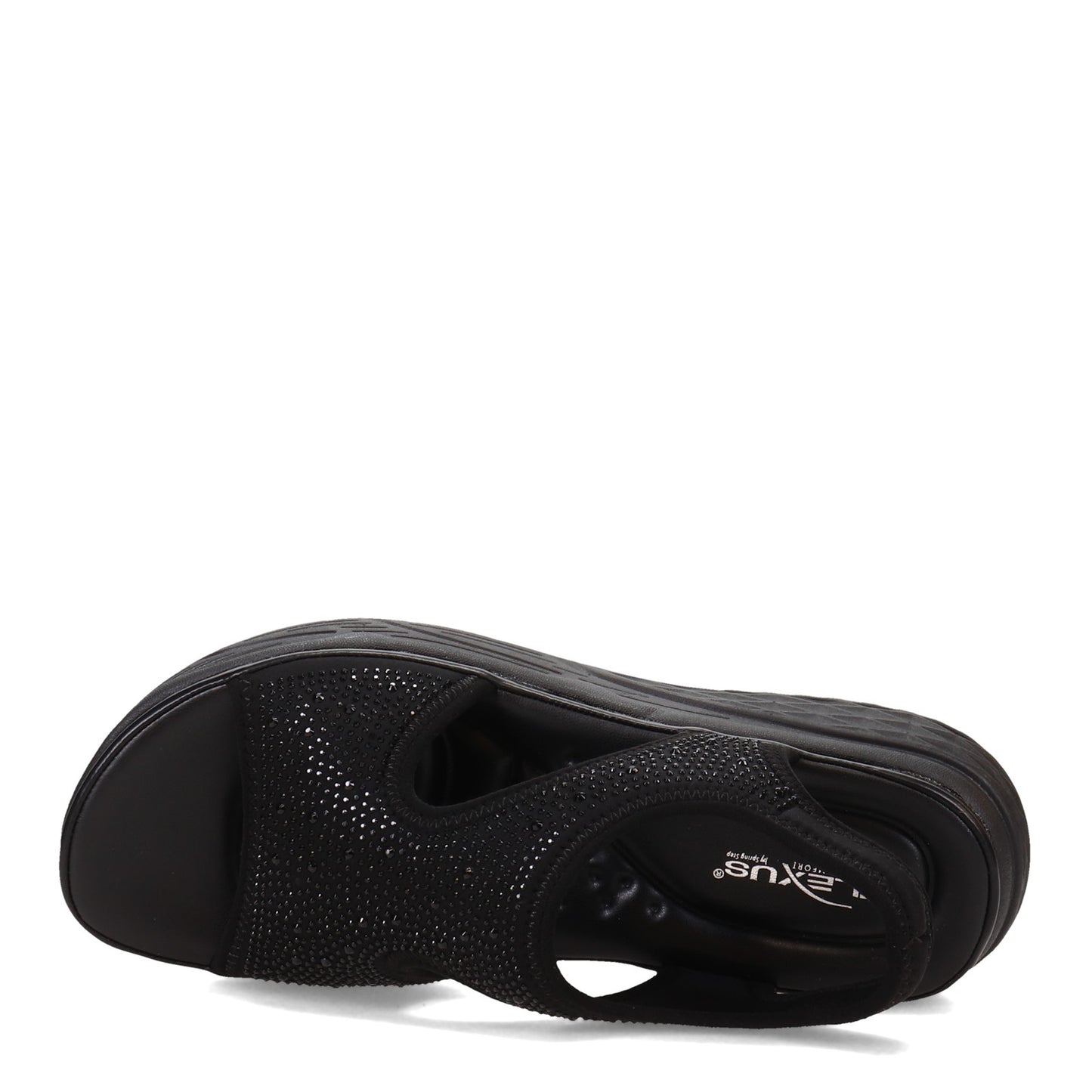 Peltz Shoes Women's Flexus Mallo Sandal Black MALLO-BB
