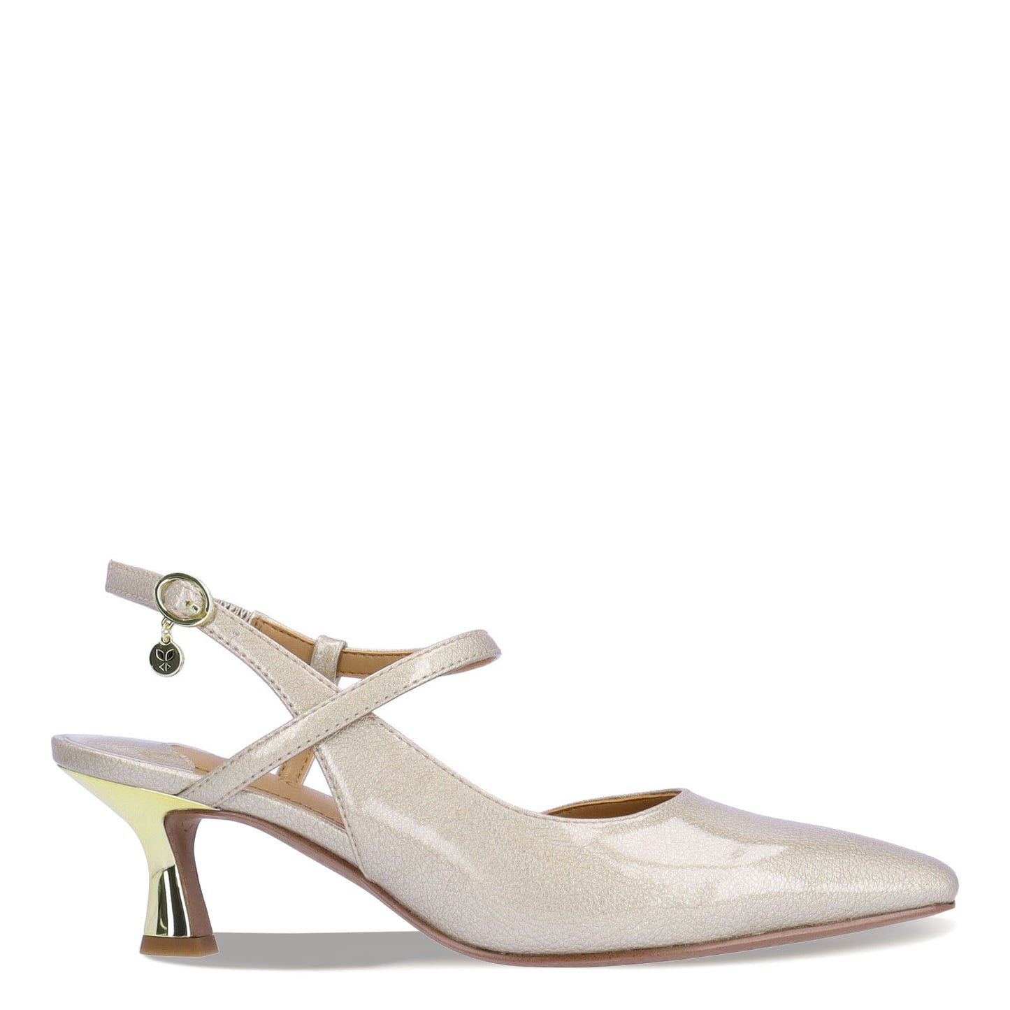 Peltz Shoes Women's J Renee Marett Pump Taupe Patent MARETT-PATPE