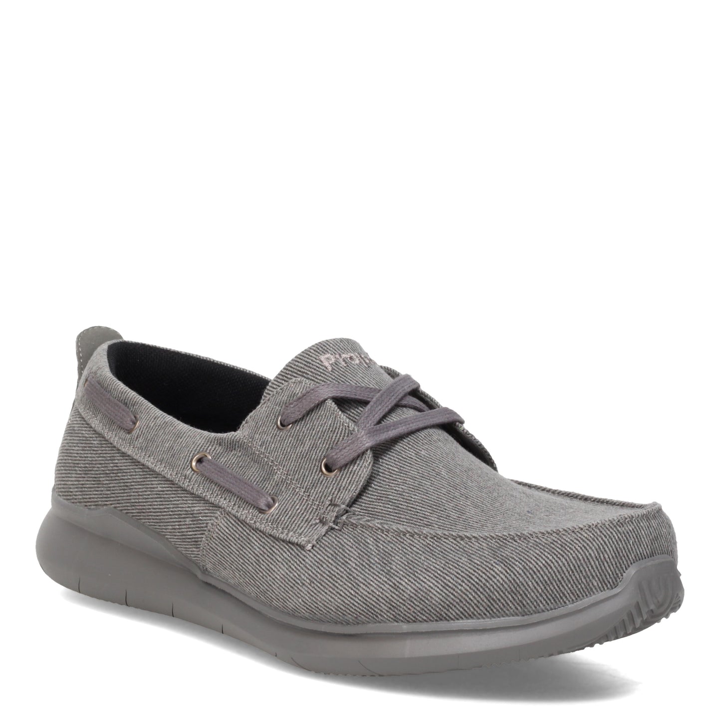 Peltz Shoes Men's Propet Viasol Lace Boat Shoe GRAY MCX042C-GRY