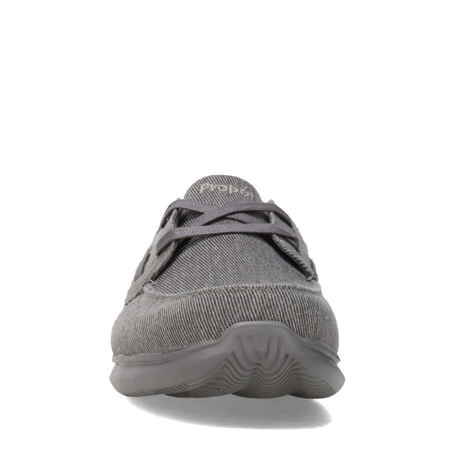 Peltz Shoes Men's Propet Viasol Lace Boat Shoe GRAY MCX042C-GRY