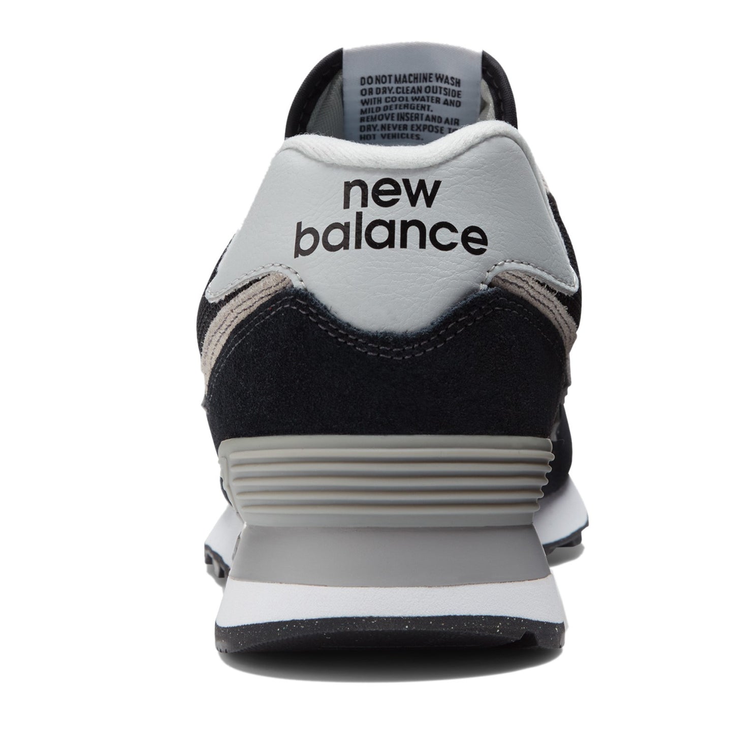 Peltz Shoes Men's New Balance 574v3 Sneaker BLACK / WHITE ML574EVB