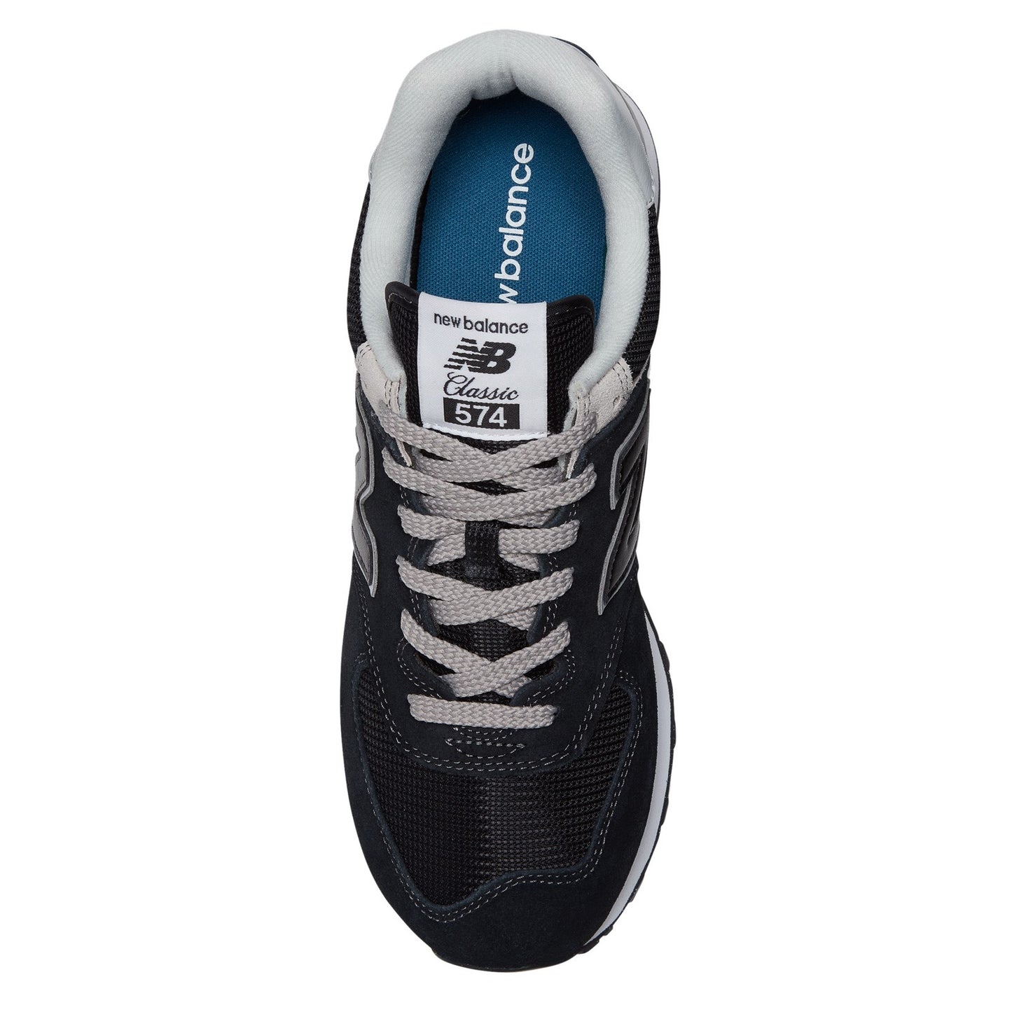 Peltz Shoes Men's New Balance 574v3 Sneaker BLACK / WHITE ML574EVB