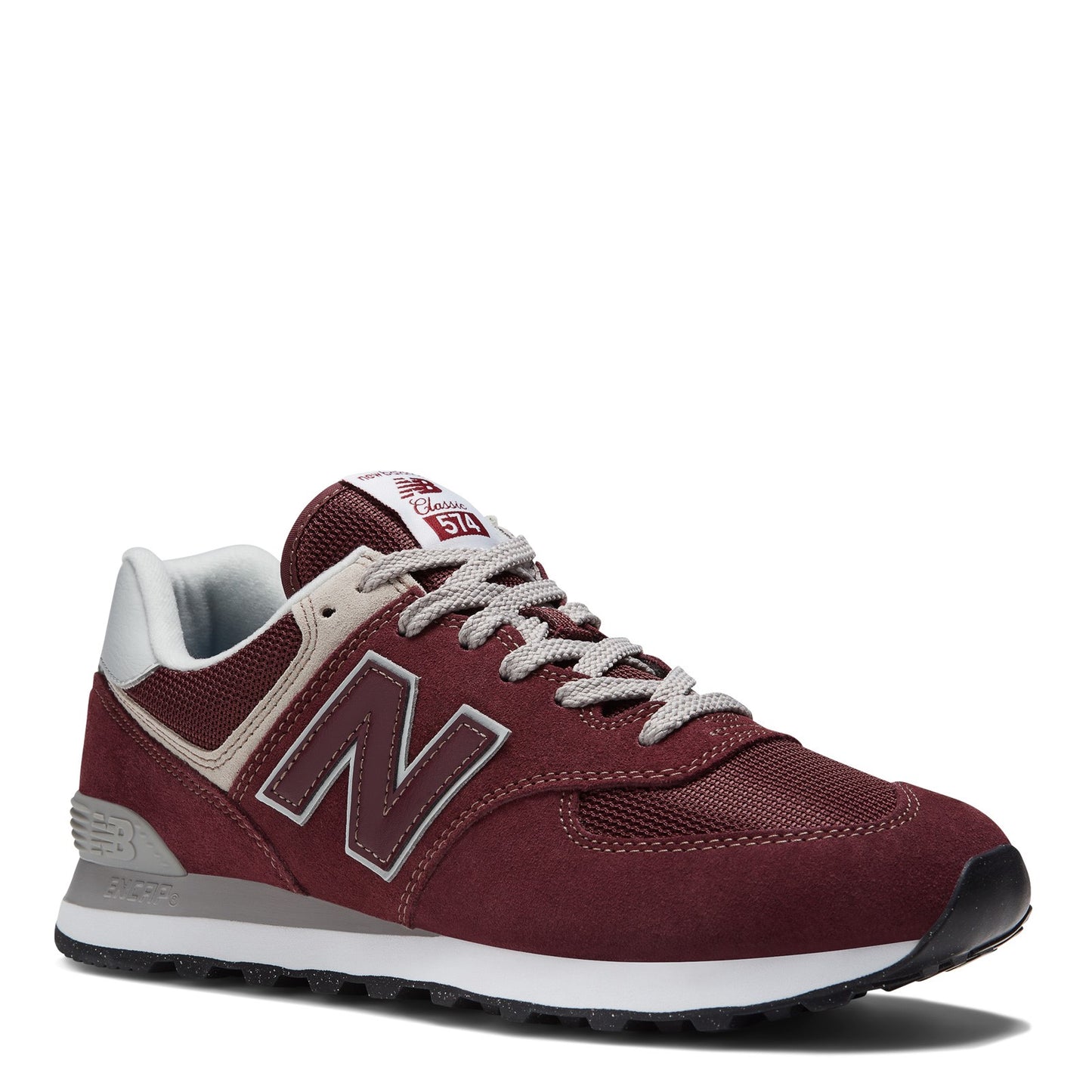 Peltz Shoes Men's New Balance 574v3 Sneaker BURGUNDY ML574EVM