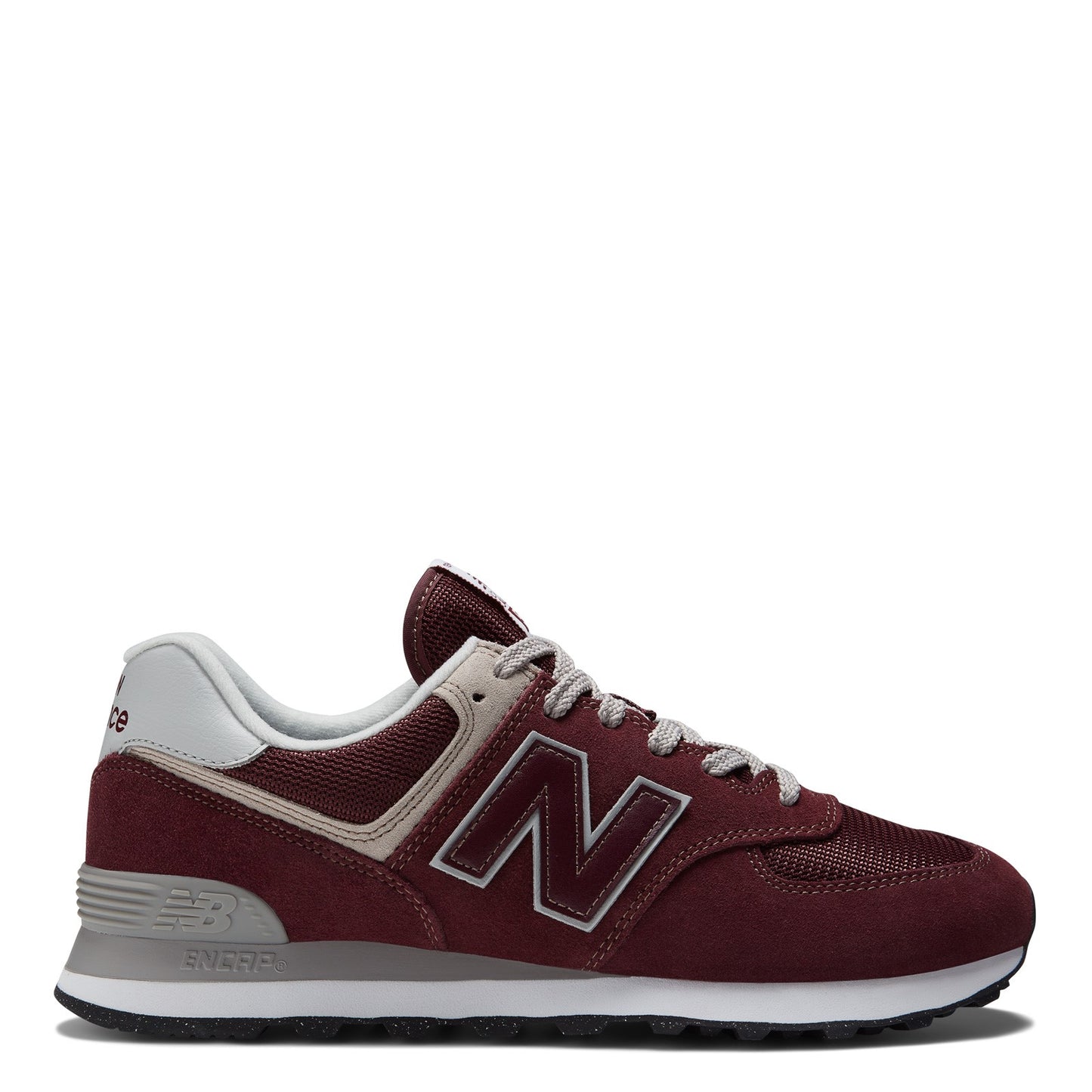 Peltz Shoes Men's New Balance 574v3 Sneaker BURGUNDY ML574EVM