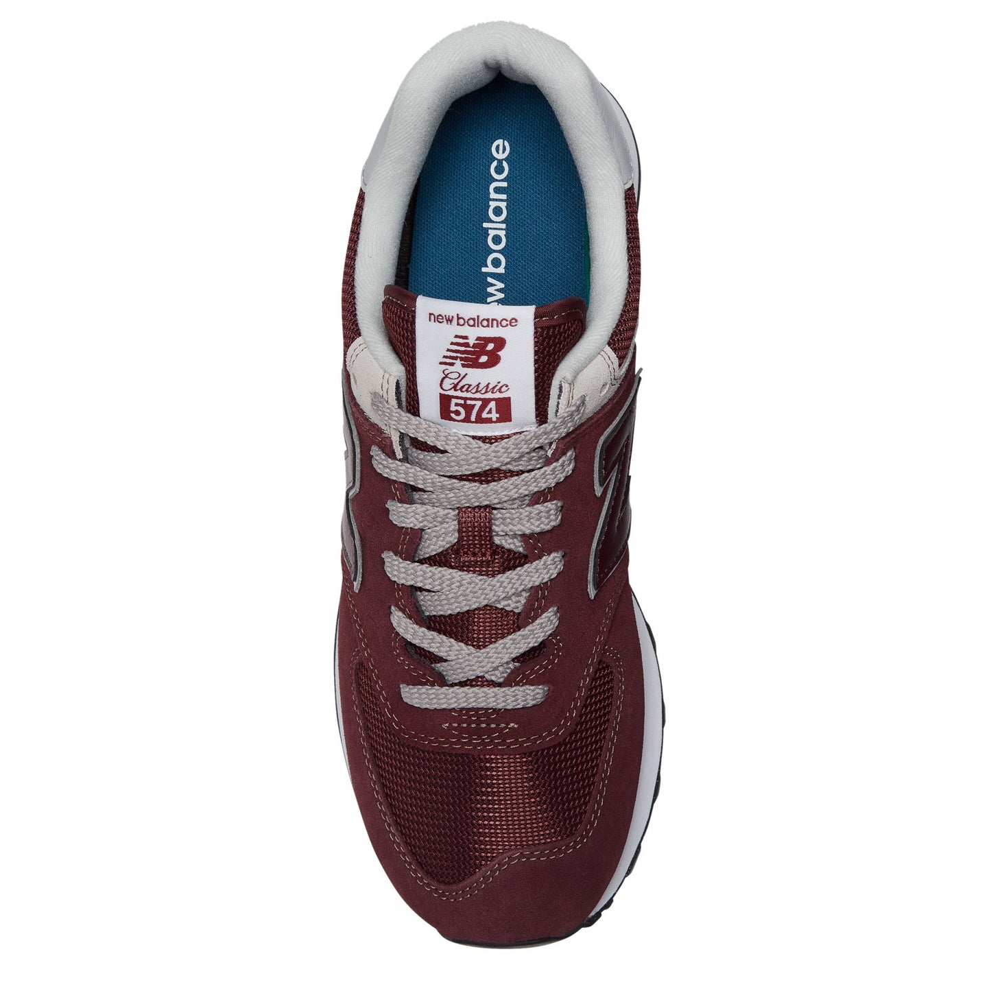 Peltz Shoes Men's New Balance 574v3 Sneaker BURGUNDY ML574EVM