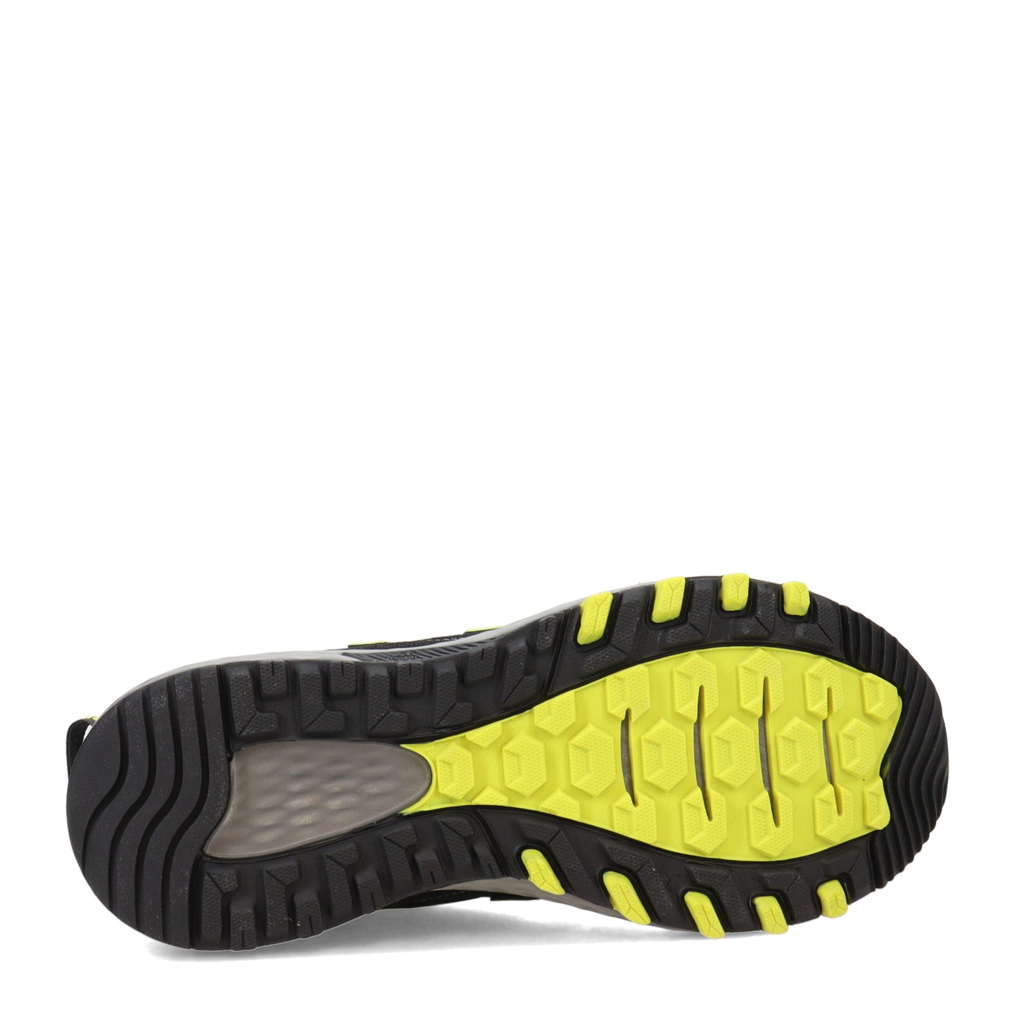 Peltz Shoes Men's New Balance MT410V7 Trail Running Shoe BLACK YELLOW MT410BS7