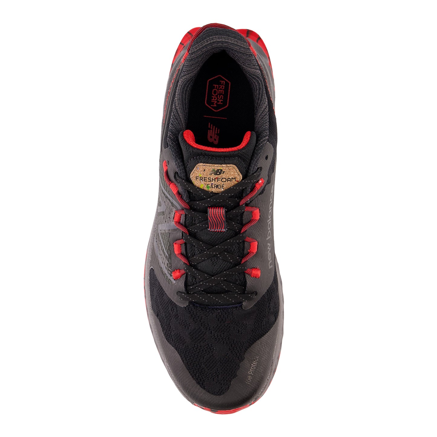 Peltz Shoes Men's New Balance Fresh Foam Garoe Trail Running Shoe BLACK/RED MTGAROLB
