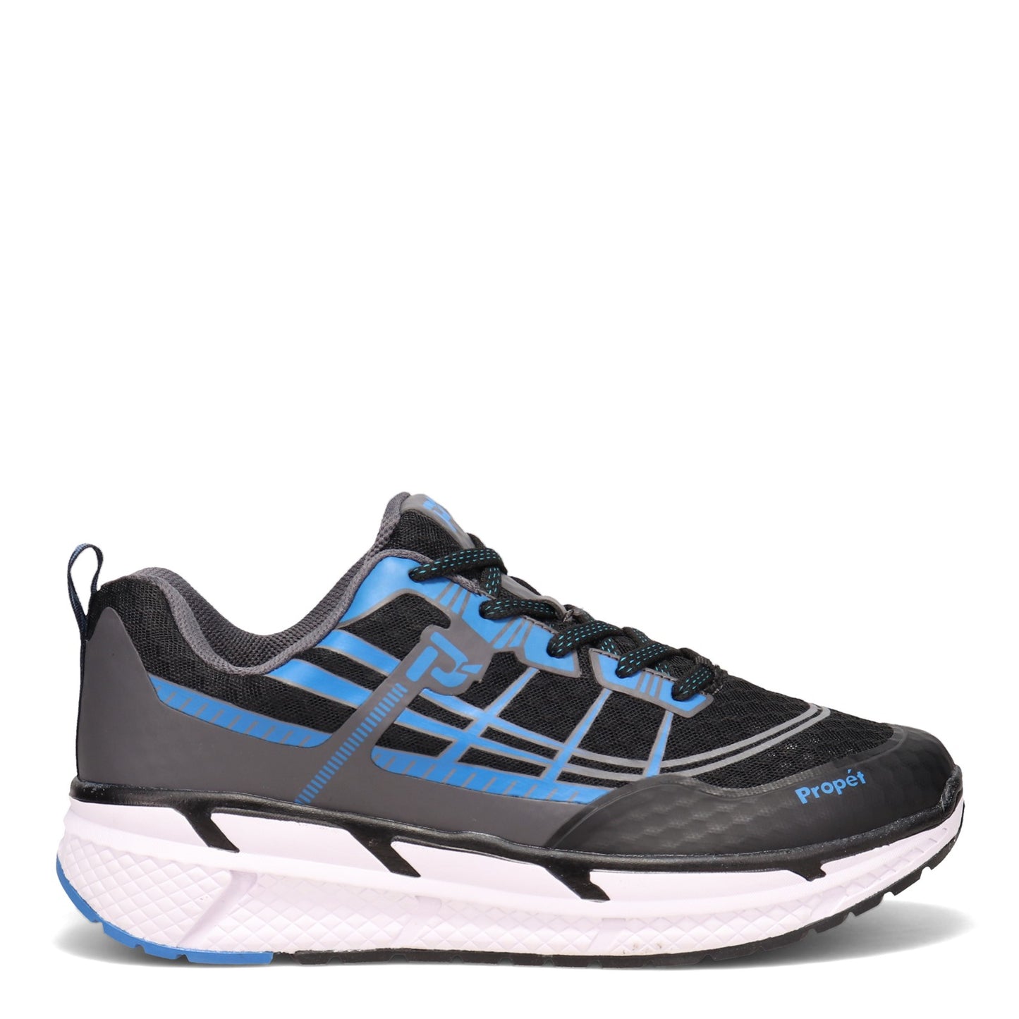 Peltz Shoes Men's Propet Ultra Lace Walking Shoe BLACK / BLUE MAA202M-BLB