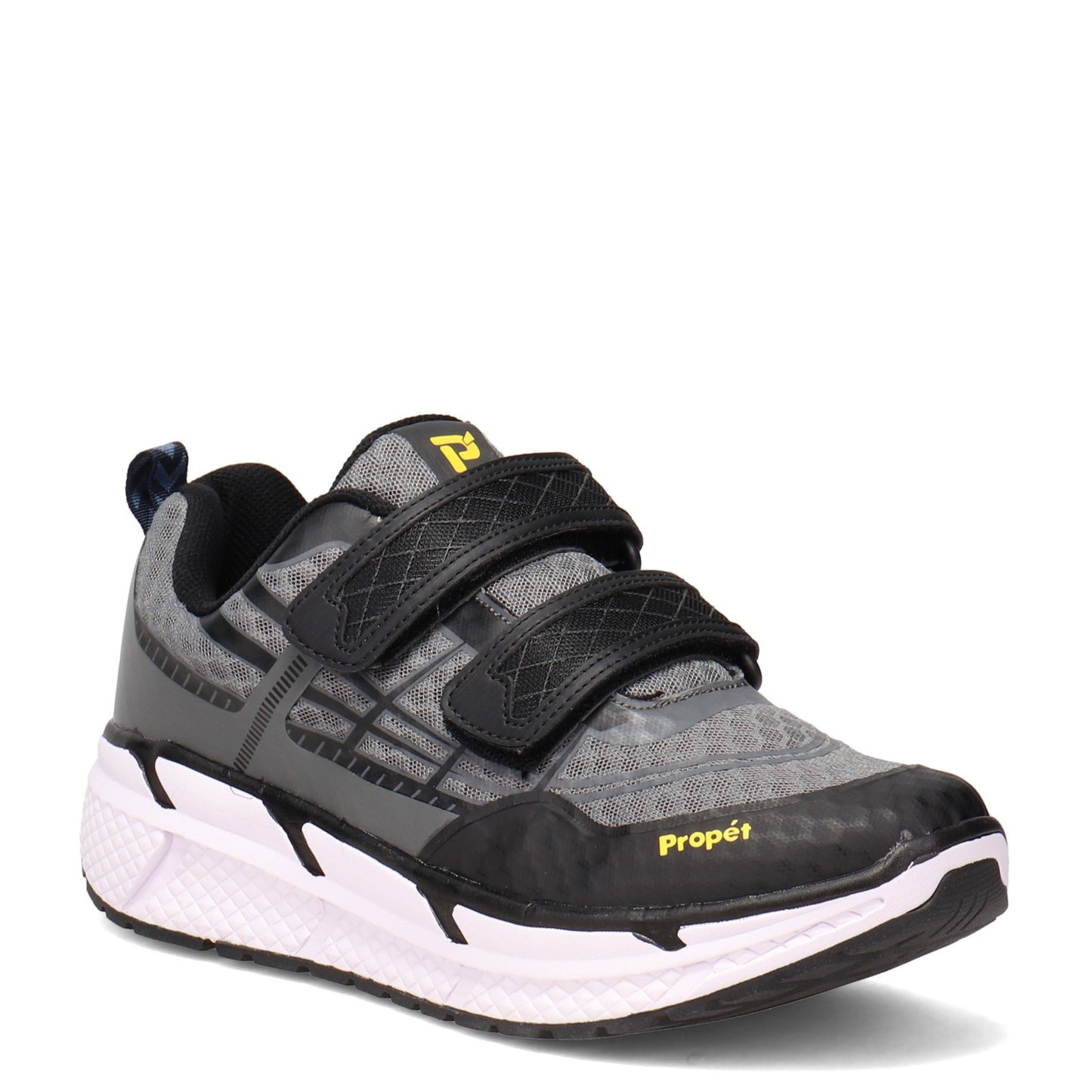 Peltz Shoes Men's Propet Ultra Strap Walking Shoe GREY BLACK MAA203M-GYB