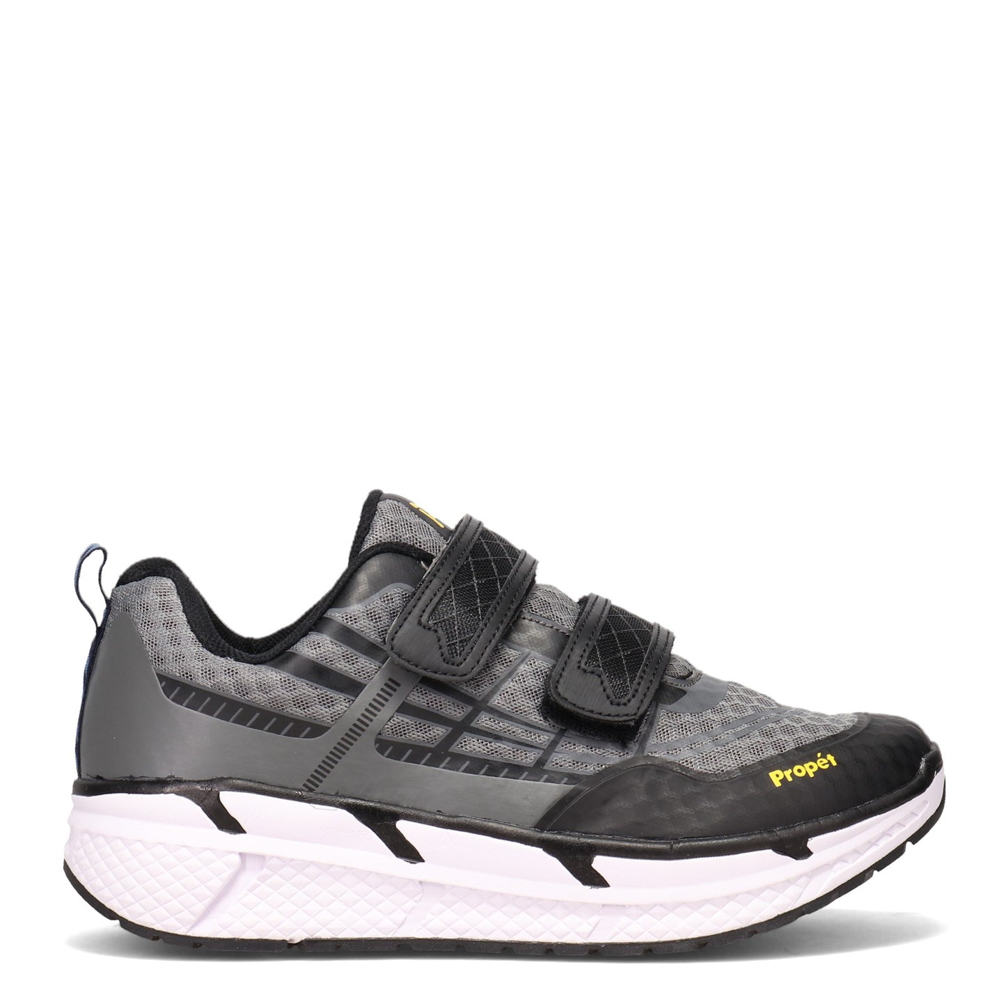 Peltz Shoes Men's Propet Ultra Strap Walking Shoe GREY BLACK MAA203M-GYB