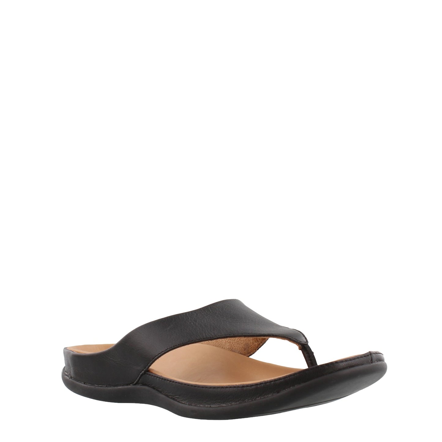 Peltz Shoes Women's Strive Maui Thong Sandal BLACK MAUI-BLACK
