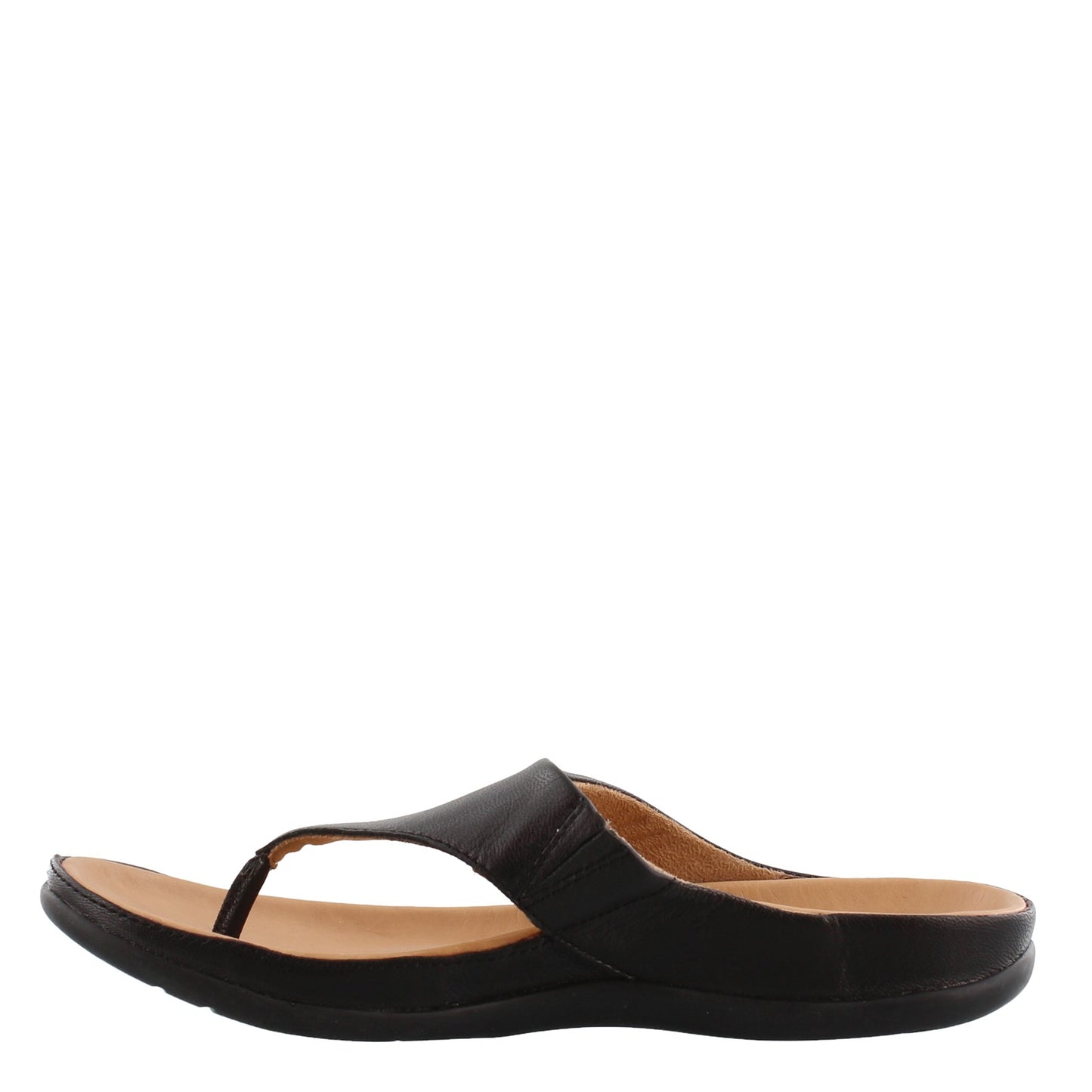 Peltz Shoes Women's Strive Maui Thong Sandal BLACK MAUI-BLACK